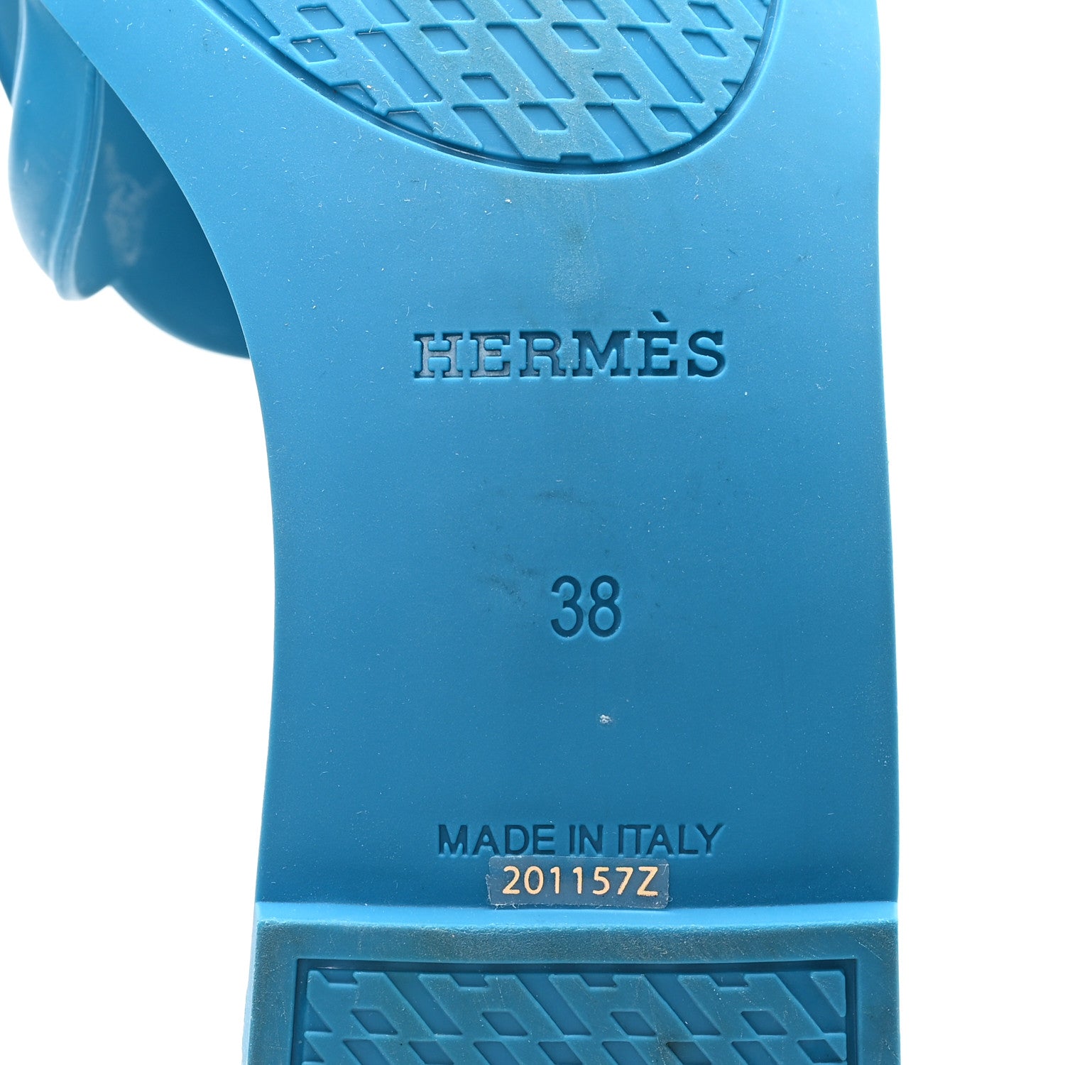 Rubber Aloha Sandals 38 Bleu Vif