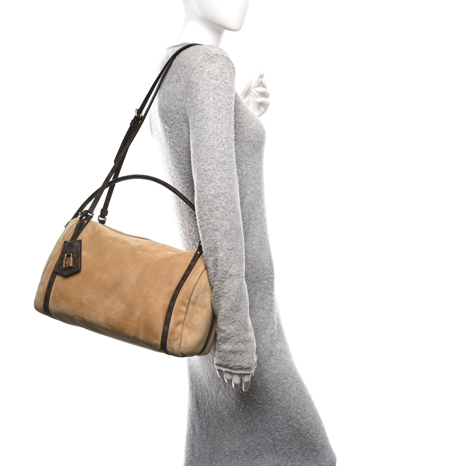 Suede Monogram Express MM Hazelnut