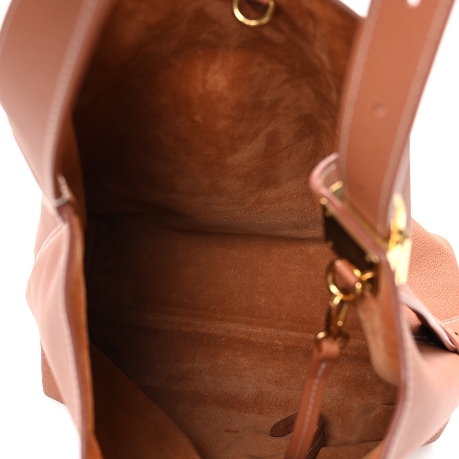 Grained Calfskin Low Key Hobo MM Cognac