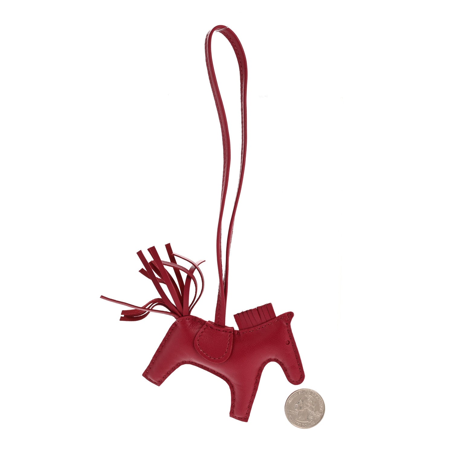 Milo Lambskin Grigri Rodeo Horse Bag Charm PM Rubis