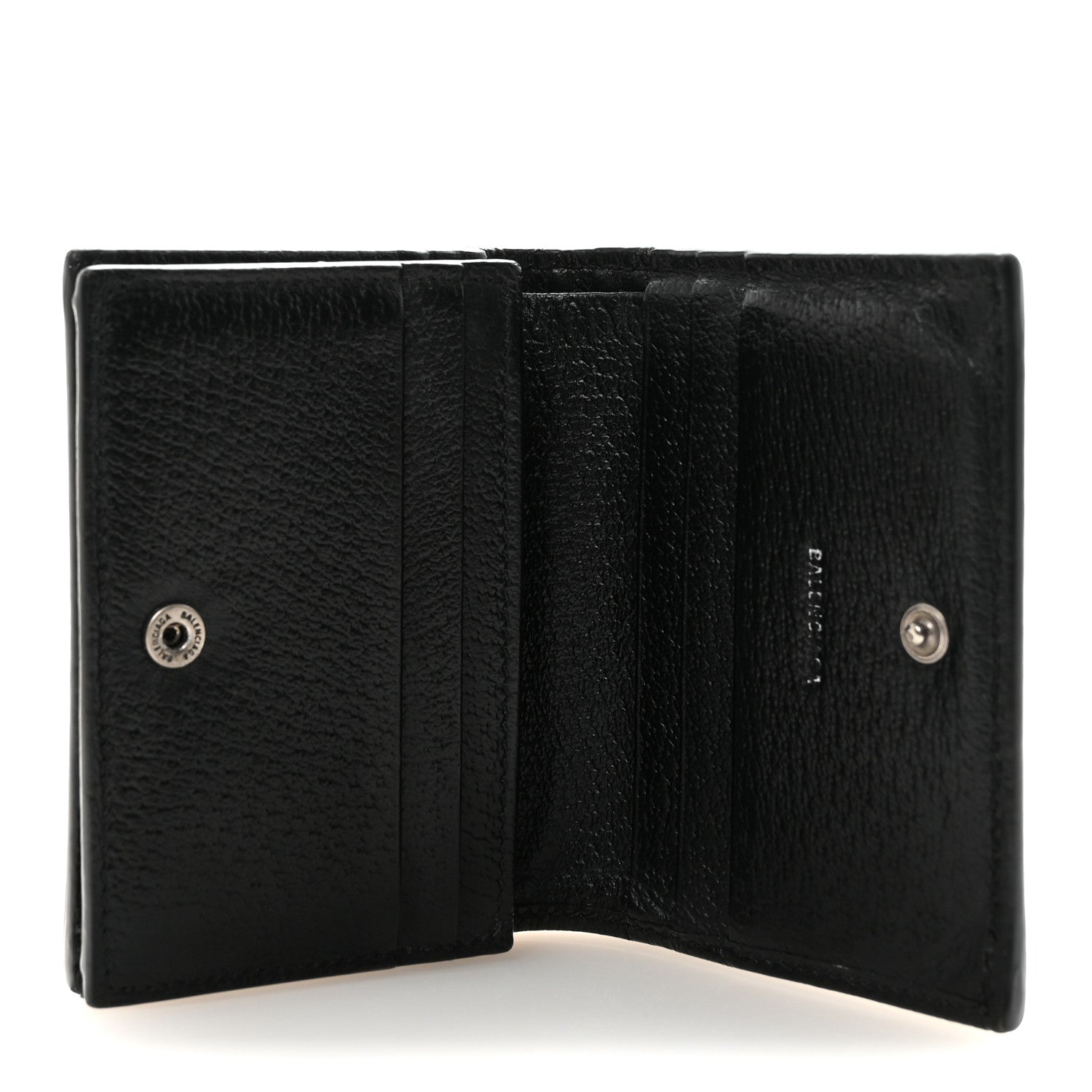 X BALENCIAGA BB Monogram Web Ophidia Card Case Wallet Black