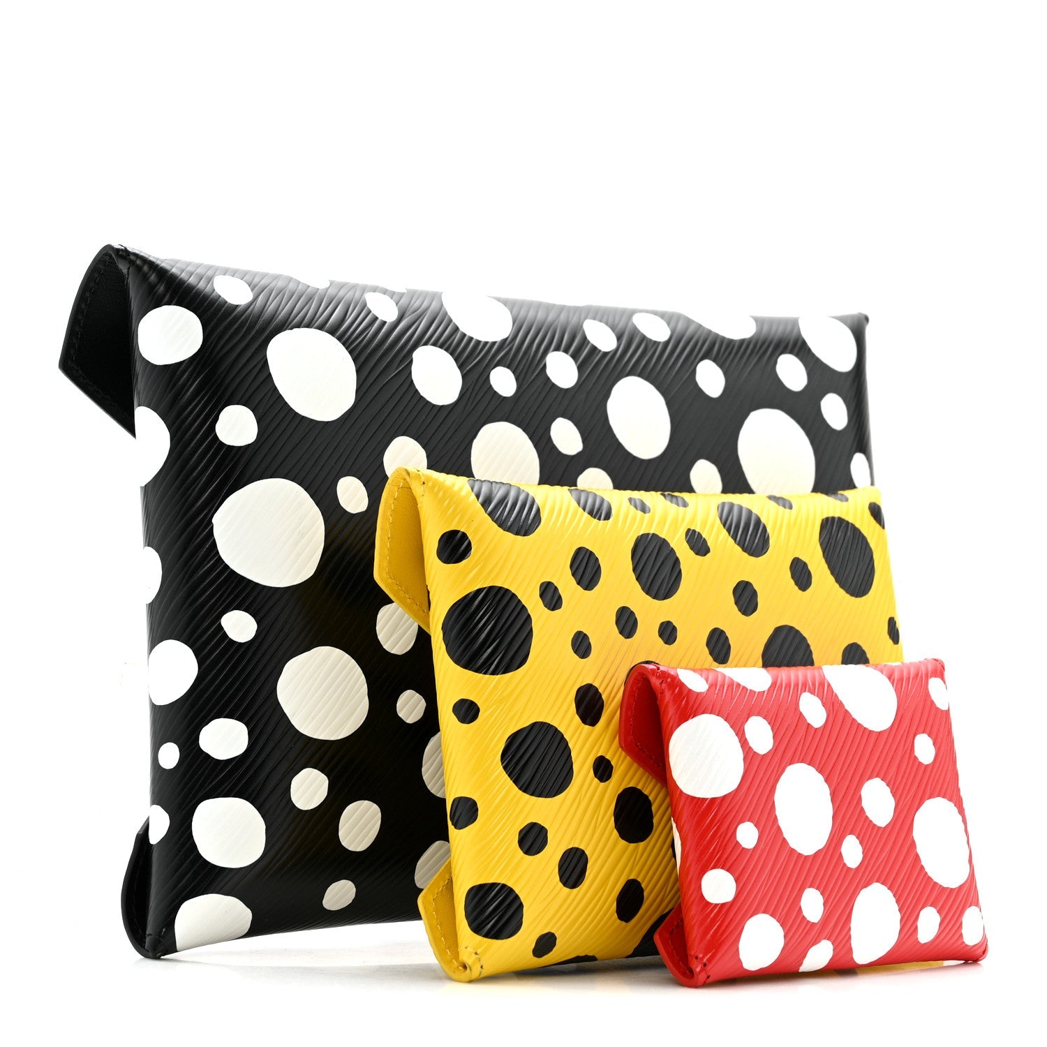 LV X YK Epi Kirigami Pochette Set Black Red Yellow