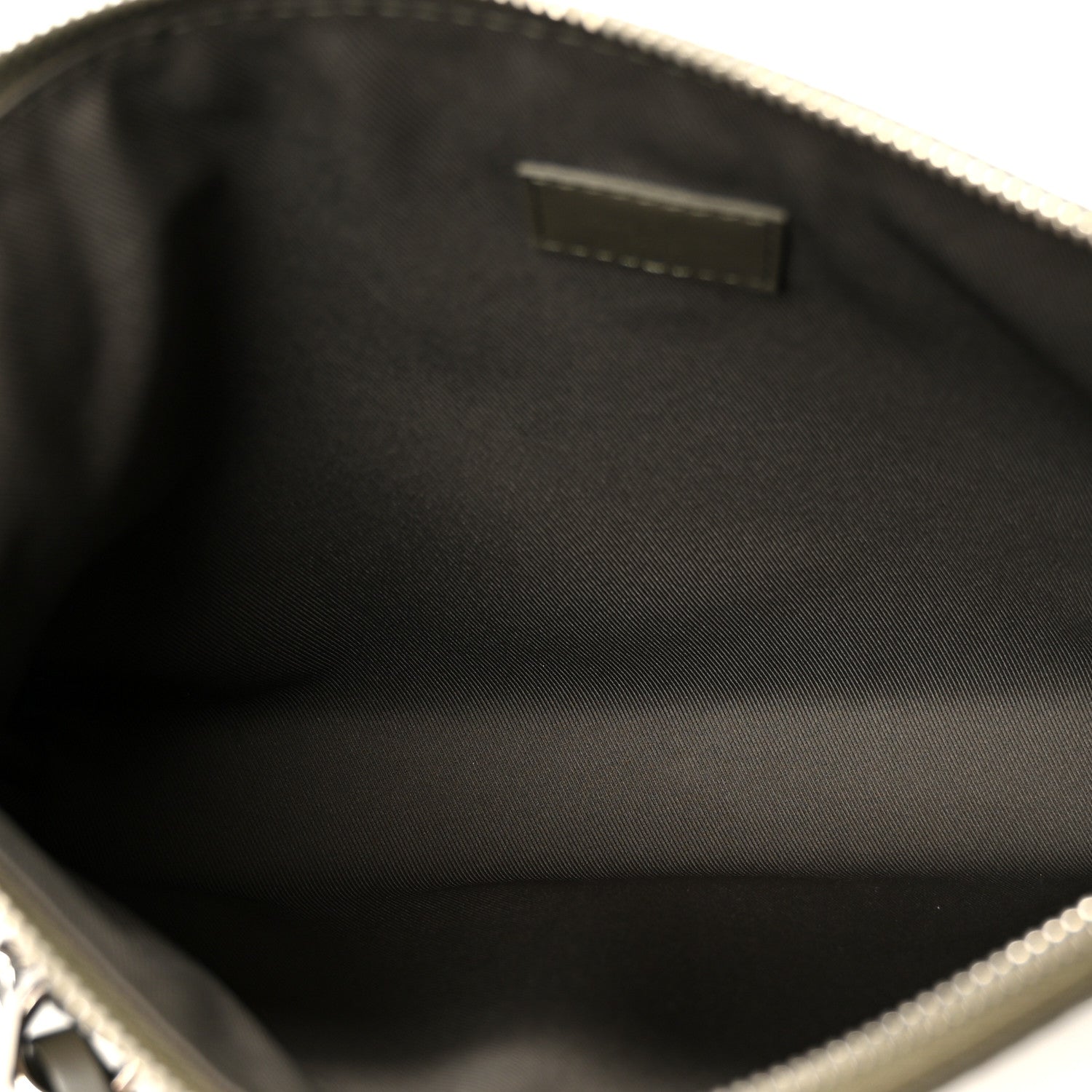 Grained Calfskin Aerogram Takeoff Pouch Grey