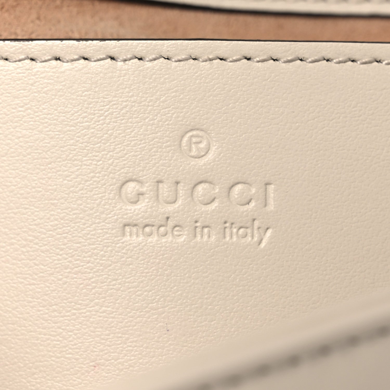 Calfskin Matelasse Mini GG Marmont Shoulder Bag White