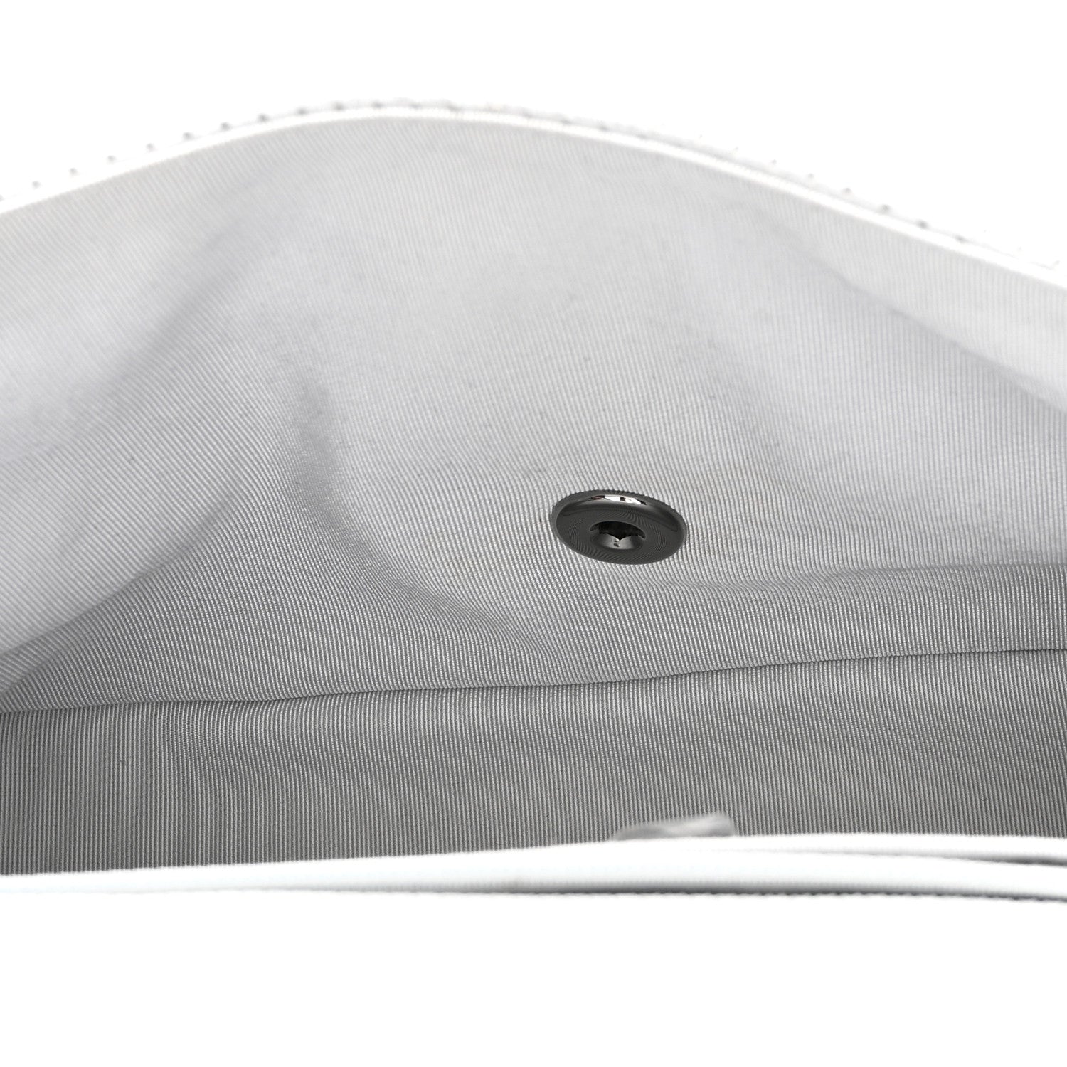 Perforated Metallic Lambskin Small CC Medals Flap Silver