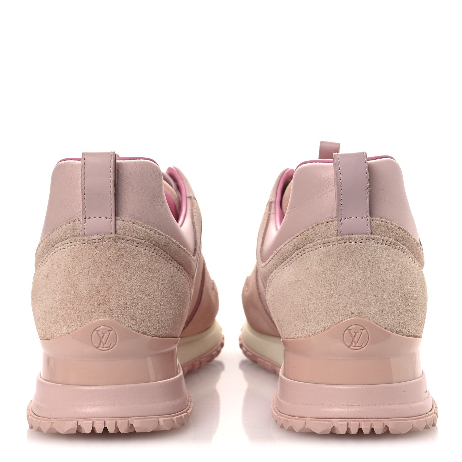 Suede Calfskin Run Away Sneakers 37.5 Pink