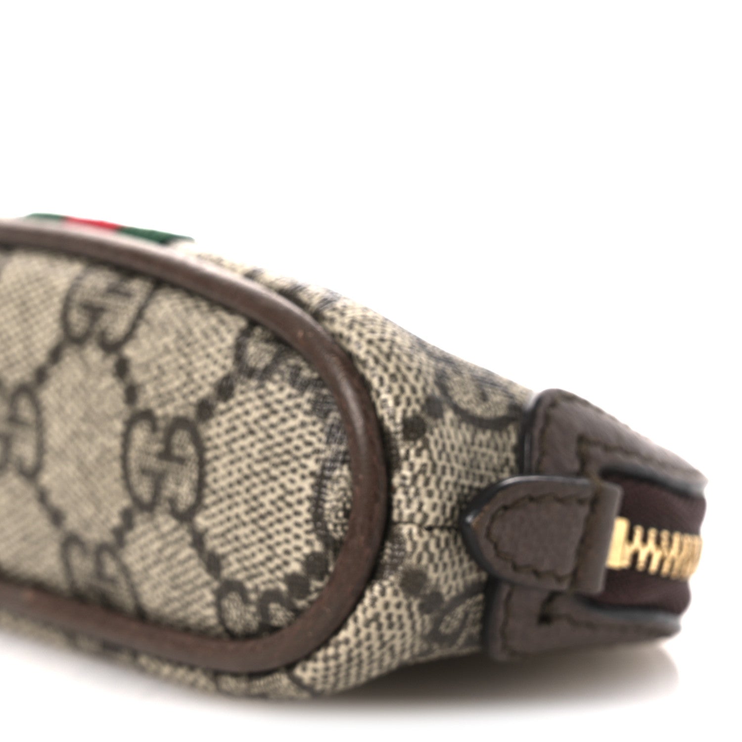 GG Supreme Monogram Web Ophidia Dome Key Pouch Beige New Acero