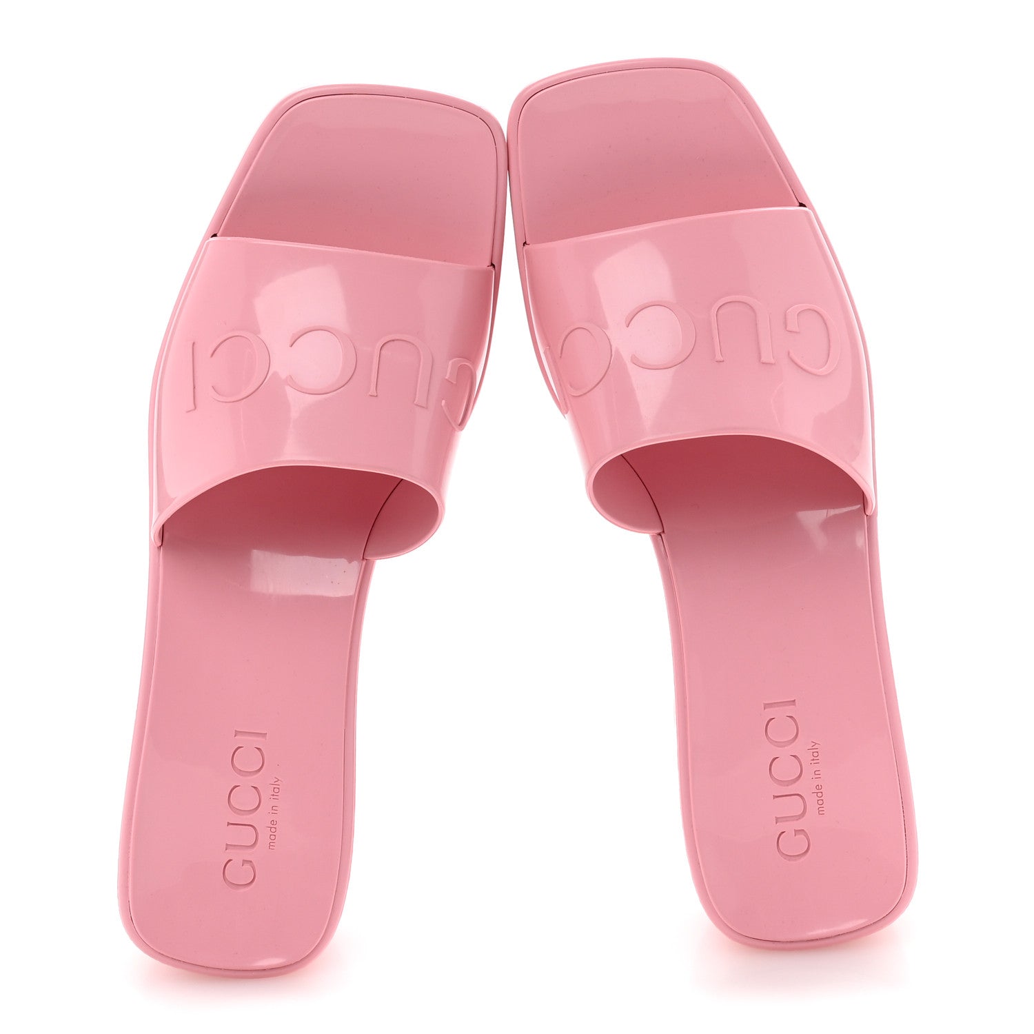 Rubber Gucci Logo Womens Platform 20/60mm Slide Sandals 37 Wild Rose