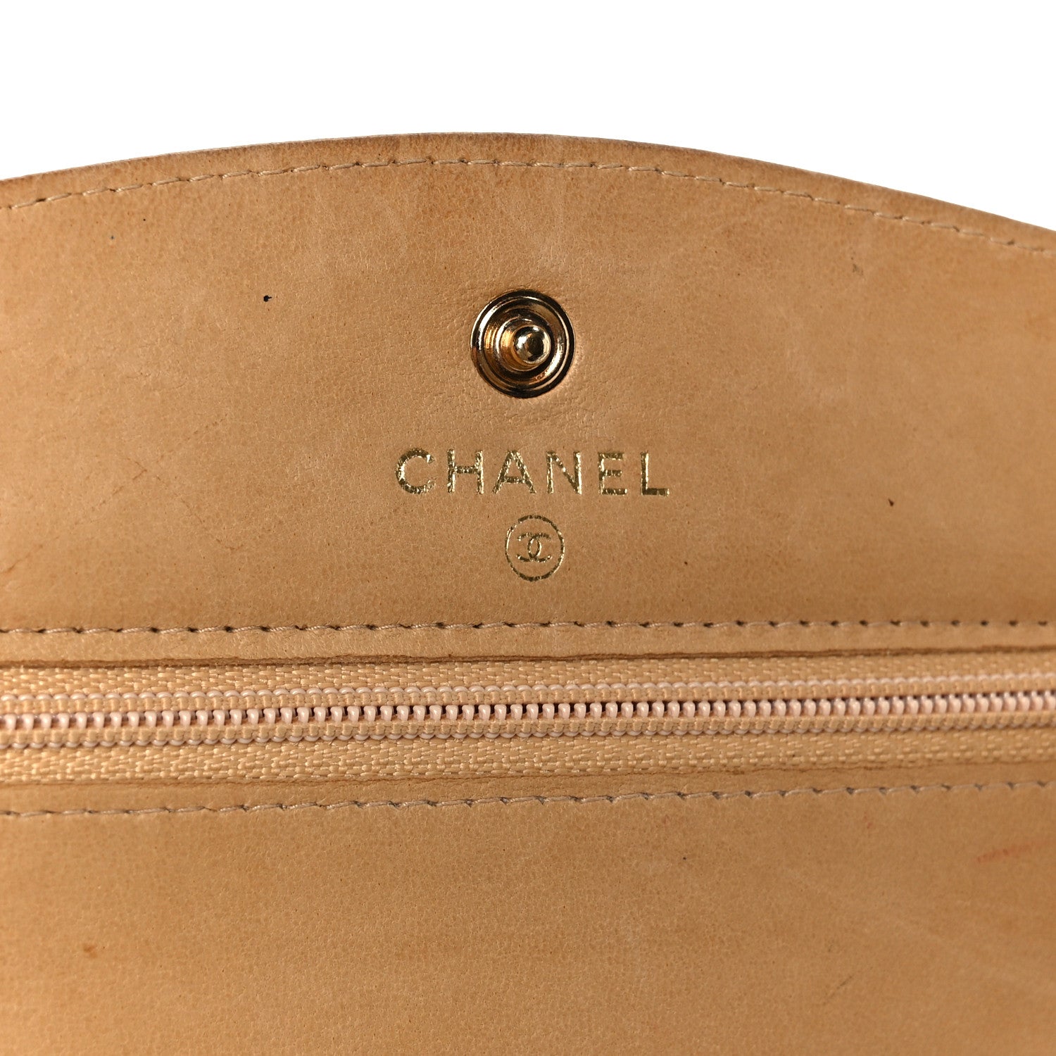 Caviar Timeless CC Wallet on Chain WOC Beige