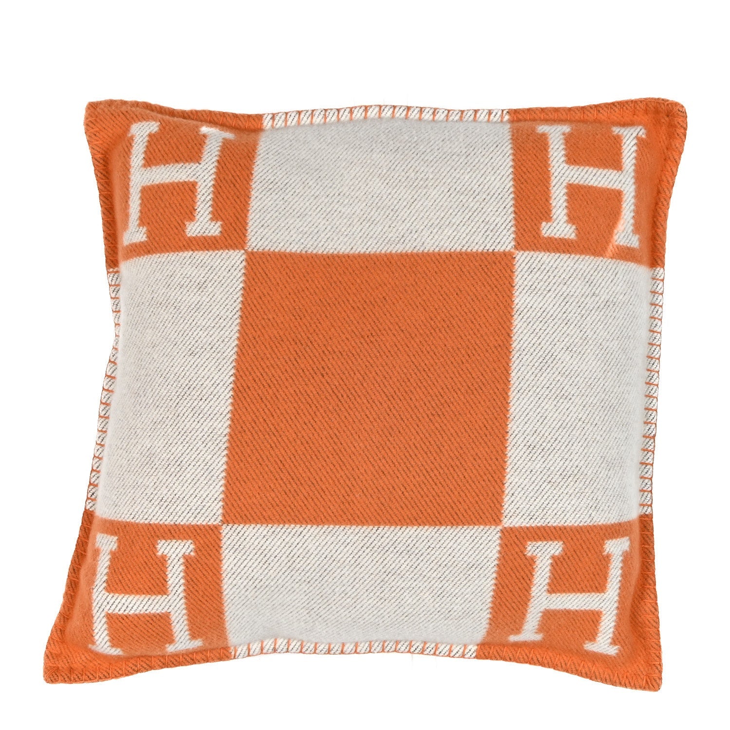 Wool Cashmere Avalon Pillow PM Ecru Potiron
