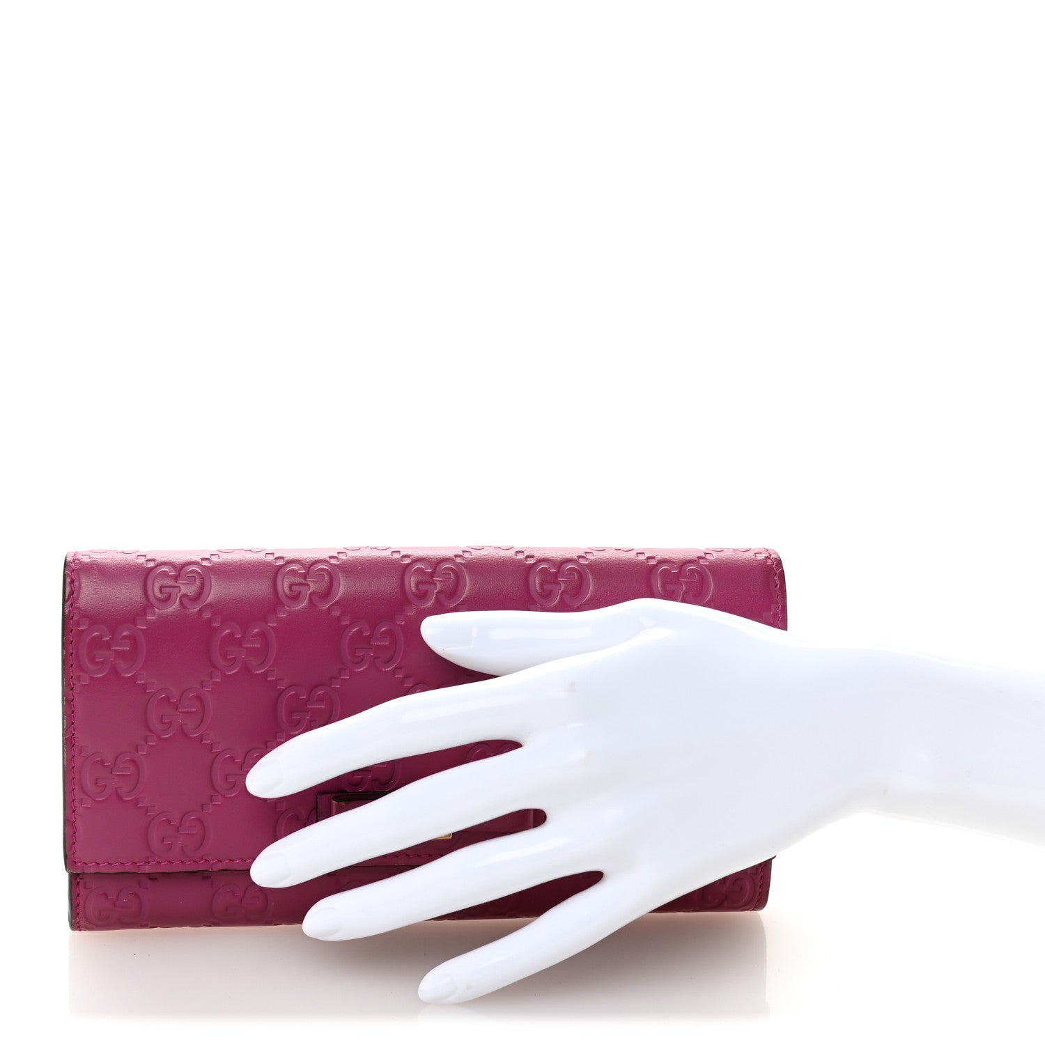 Guccissima Signature Bowy Continental Wallet Peonia Flower