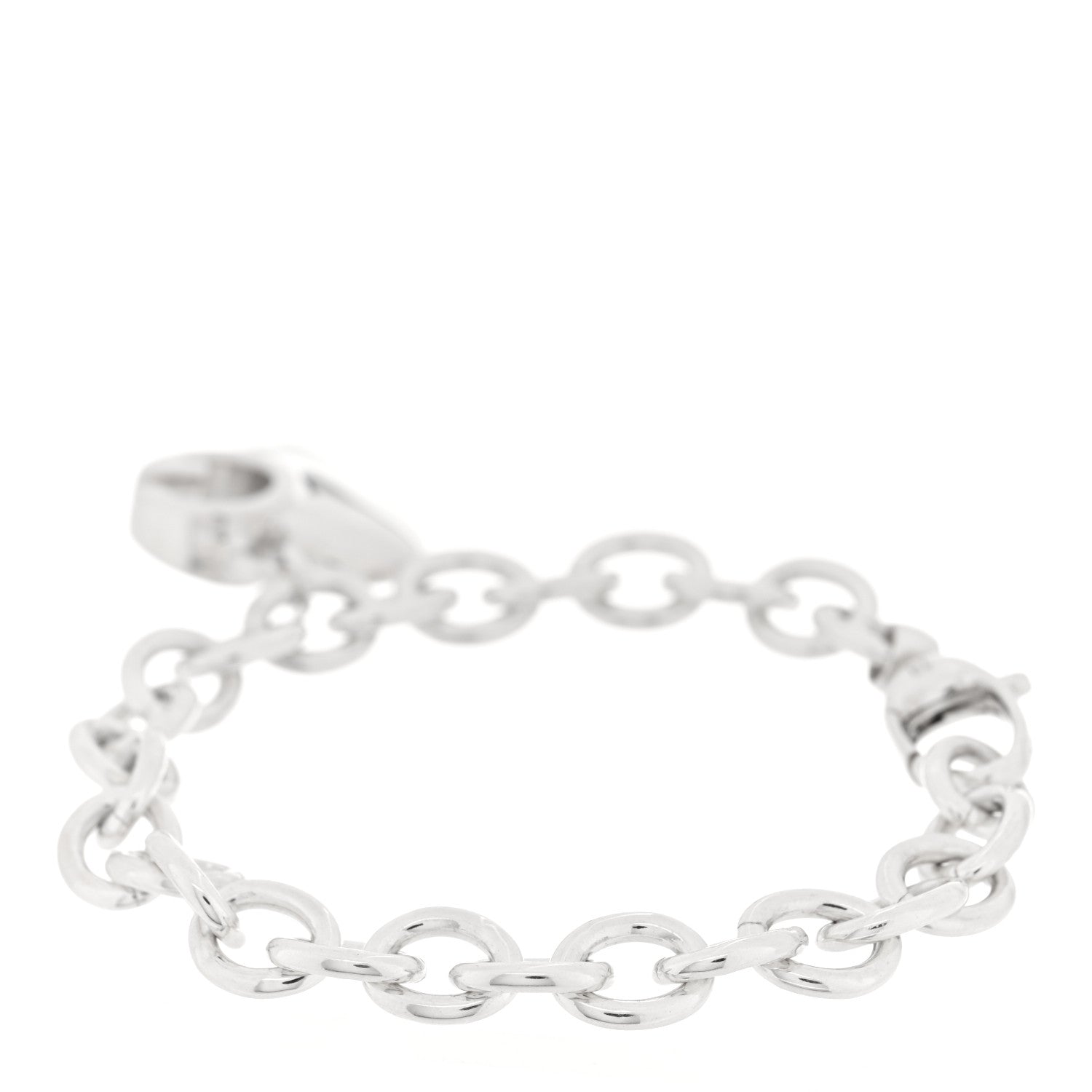 Sterling Silver G Heart Charm Link Bracelet