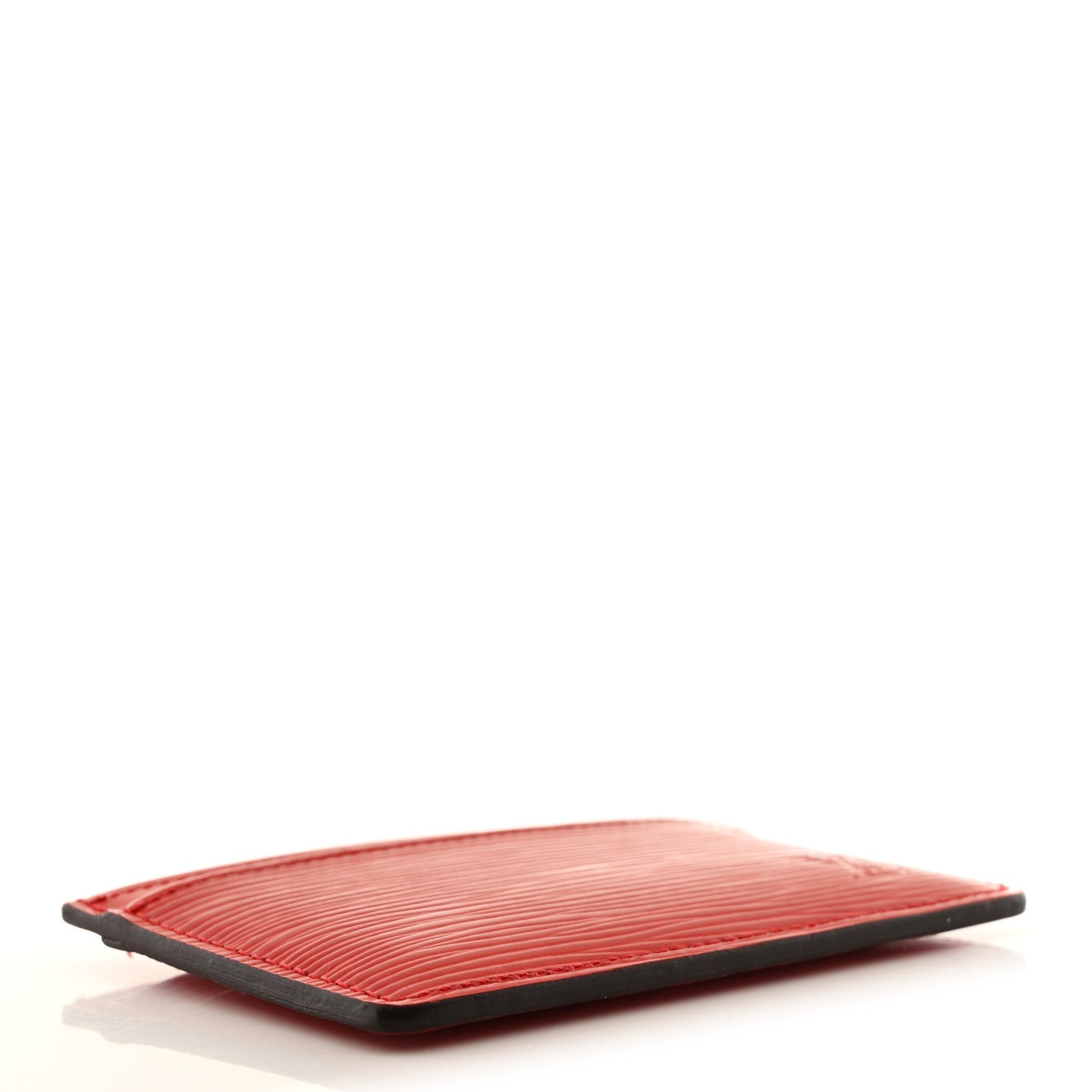 Epi Card Holder Coquelicot