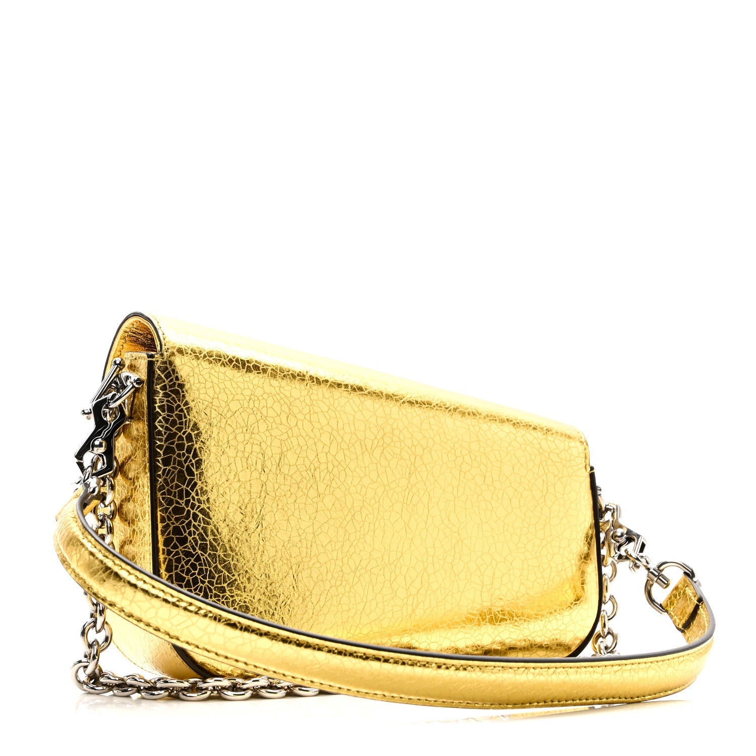 Metallic Calfskin Mini Horsebit 1955 Asymmetric Shoulder Bag Gold