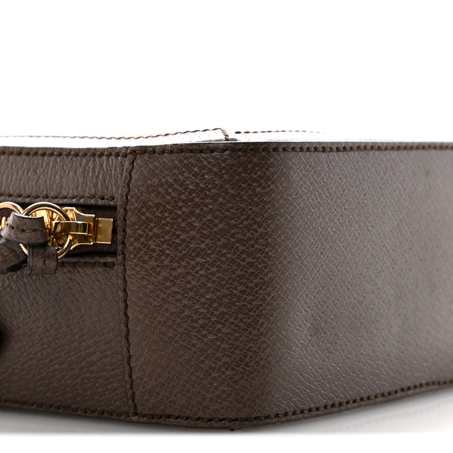 GG Supreme Monogram Mini Ophidia Top Handle Shoulder Bag Brown