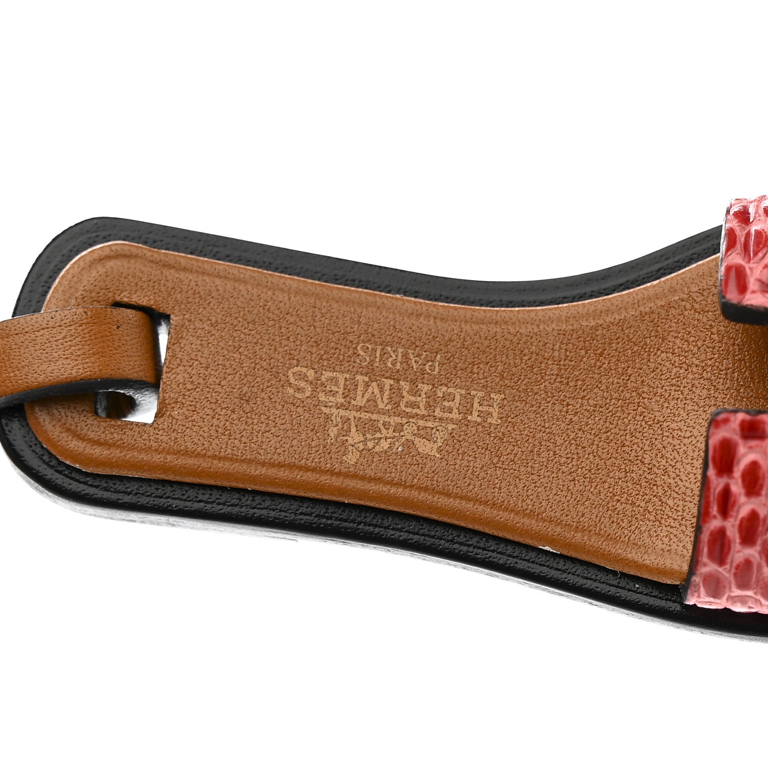 Lizard Butler Calfskin Hunter Oran Nano Bag Charm Sanguine