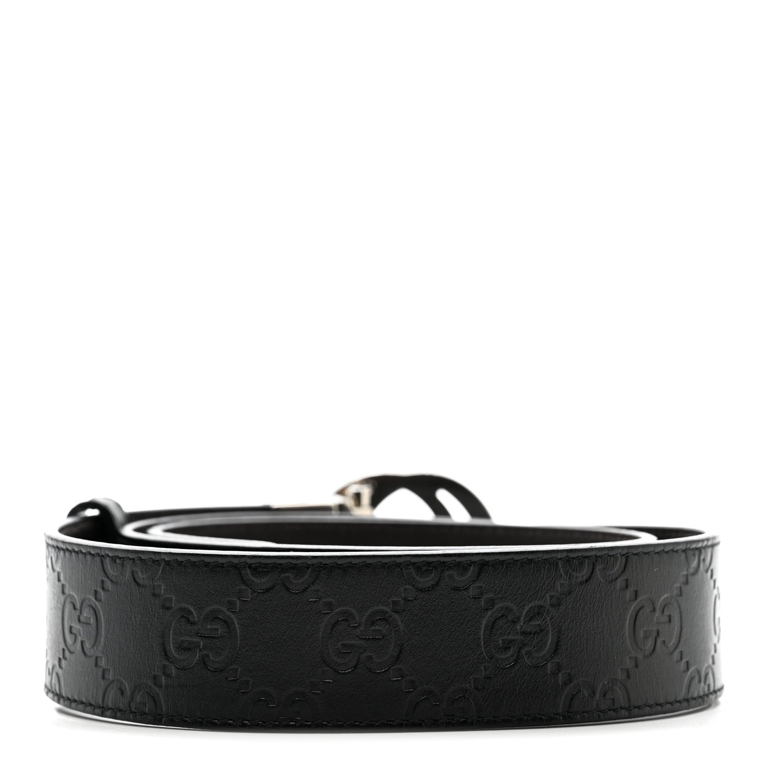 Guccissima Signature Interlocking G 37mm Belt 85 34 Black