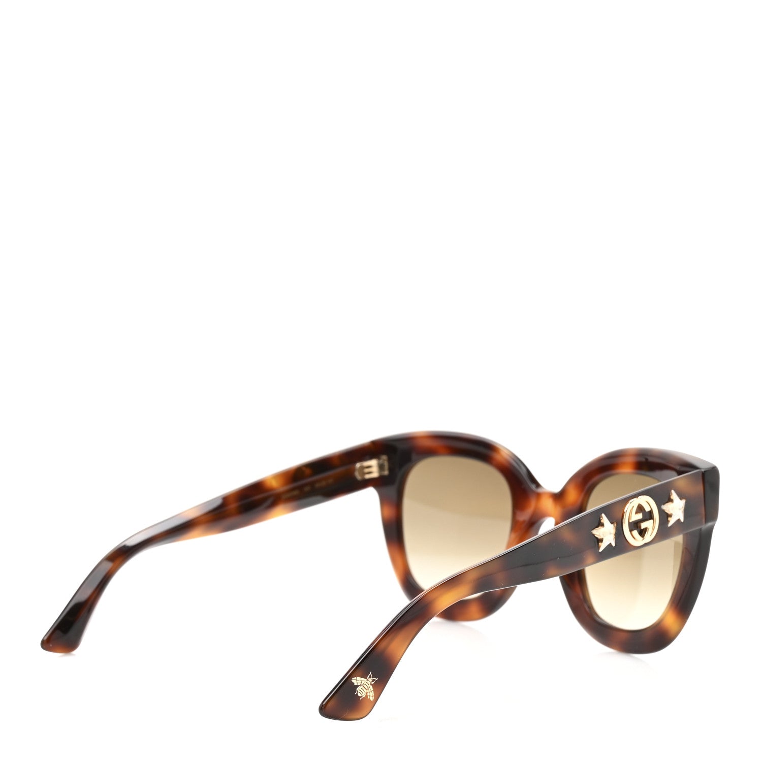 Round Frame Star Sunglasses GG0208S Tortoise