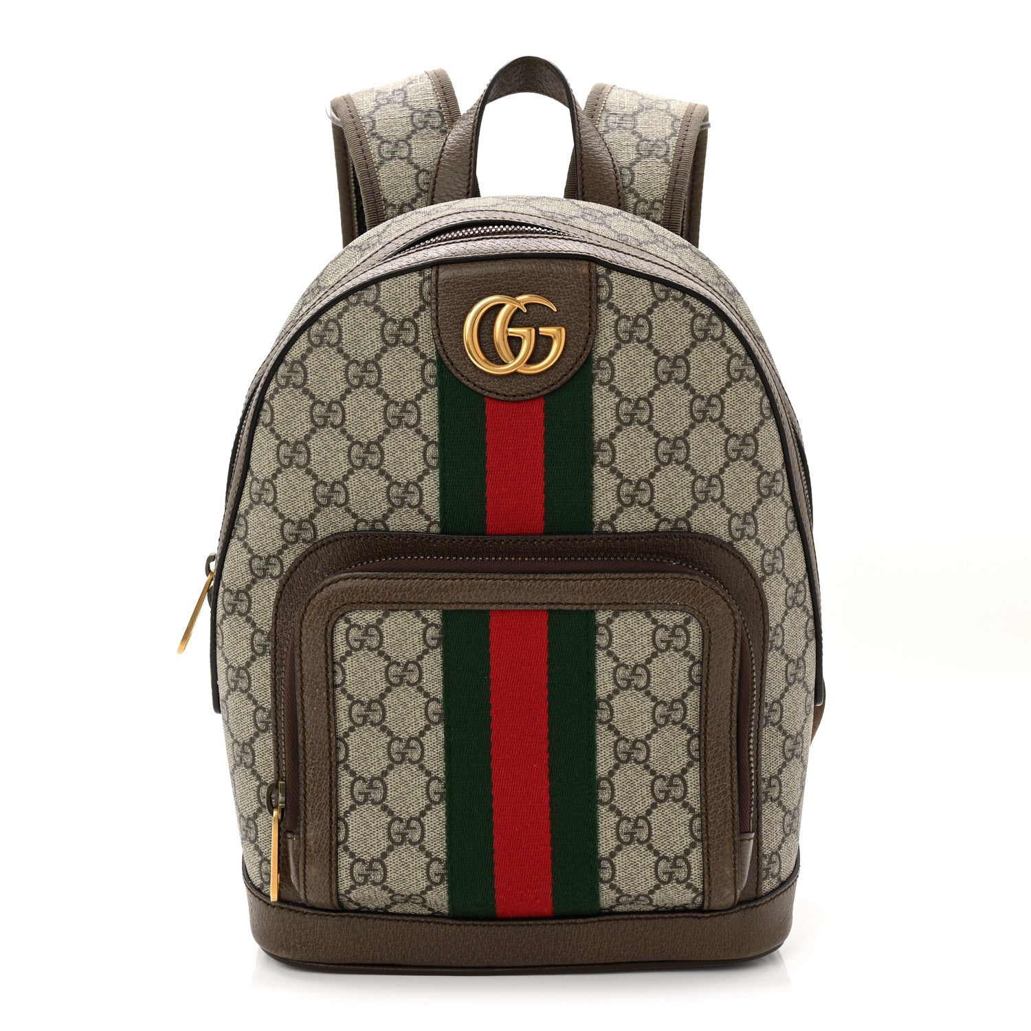 GG Supreme Monogram Calfskin Web Small Ophidia Day Backpack Beige Ebony New Acero