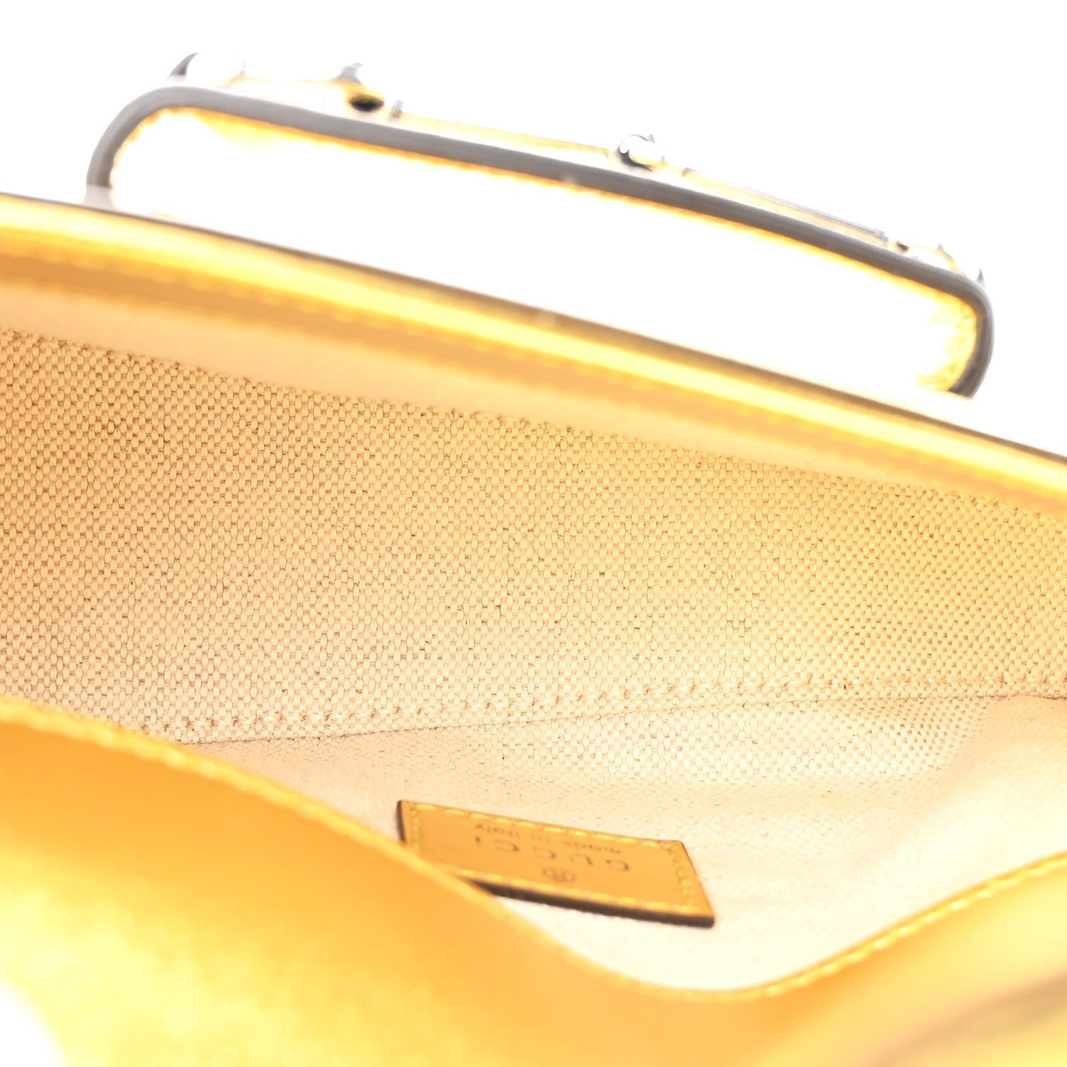 Metallic Calfskin Mini Horsebit 1955 Asymmetric Shoulder Bag Gold