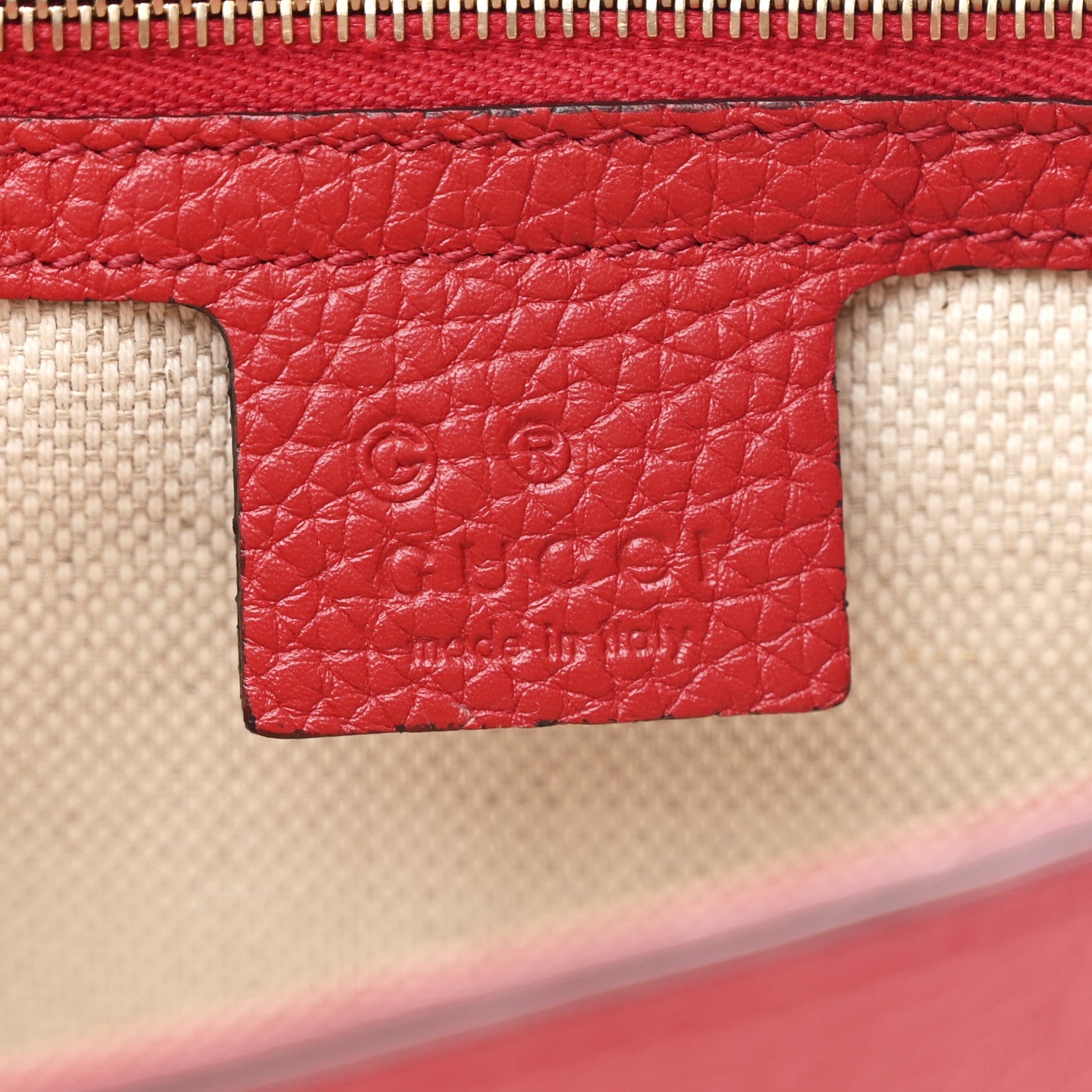 Pebbled Calfskin Medium Soho Flap Crossbody Vibrant Red