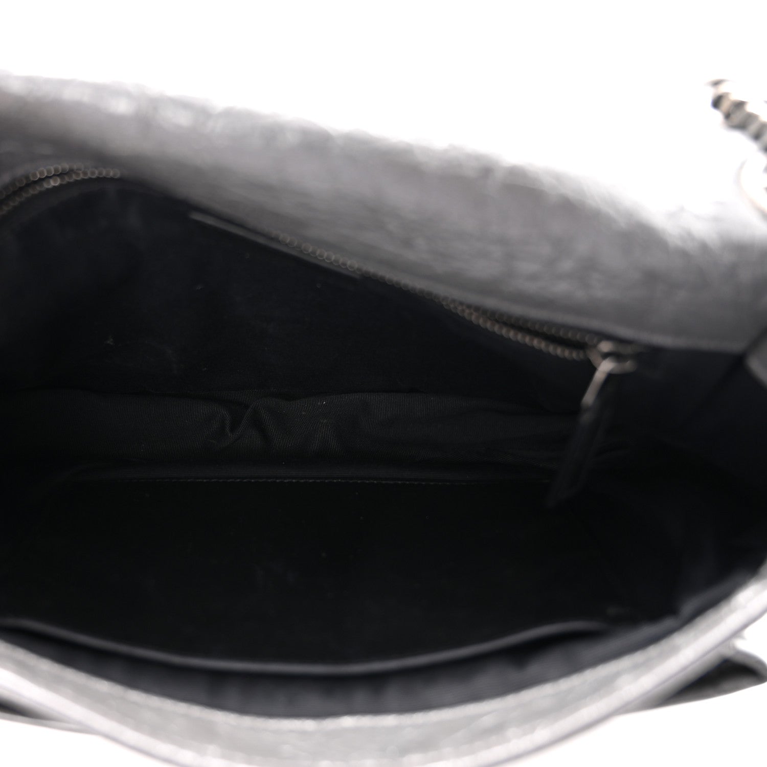 Crinkled Calfskin Matelasse Monogram Medium Niki Chain Satchel Fog