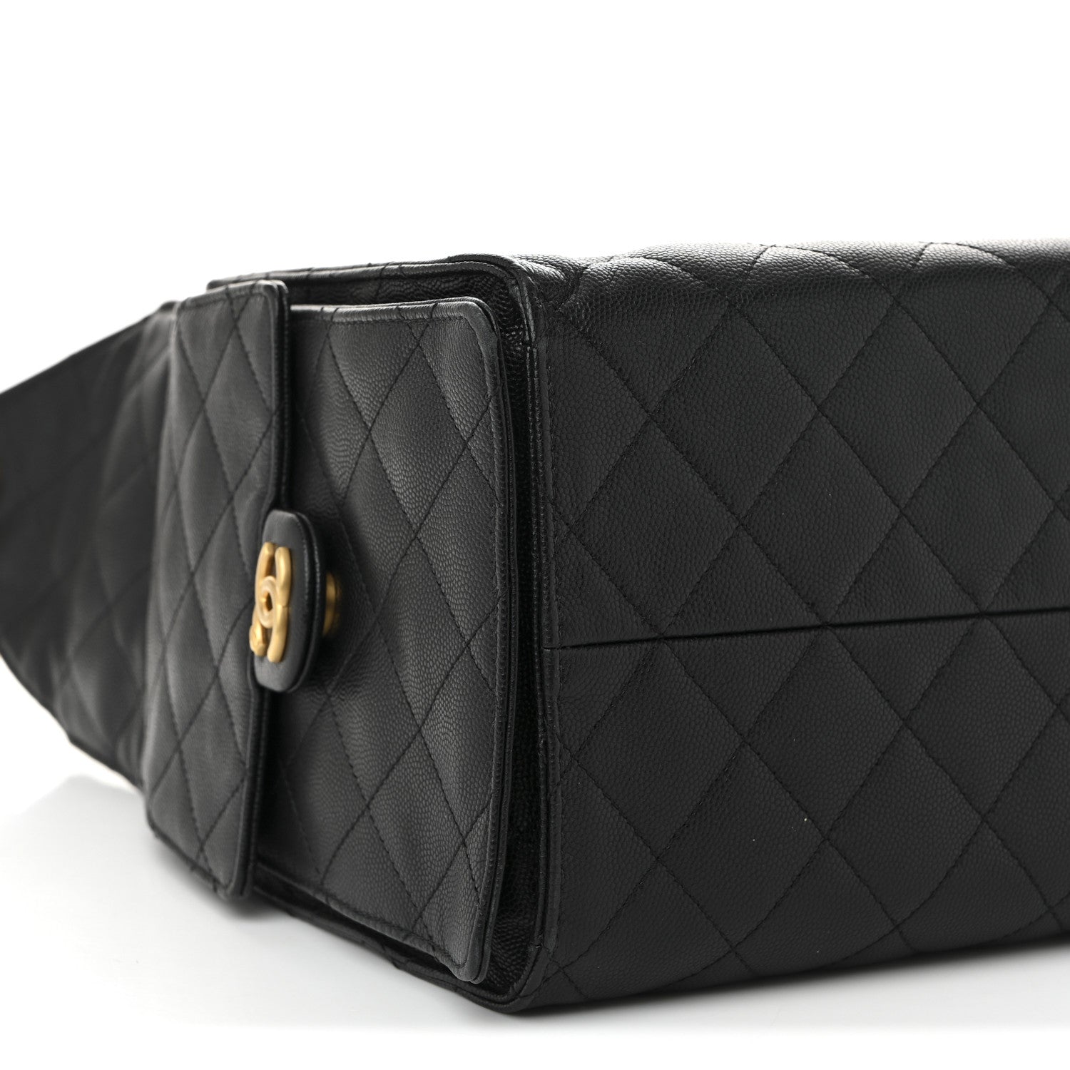 Caviar Quilted Medium Chanel 25 Handbag Black