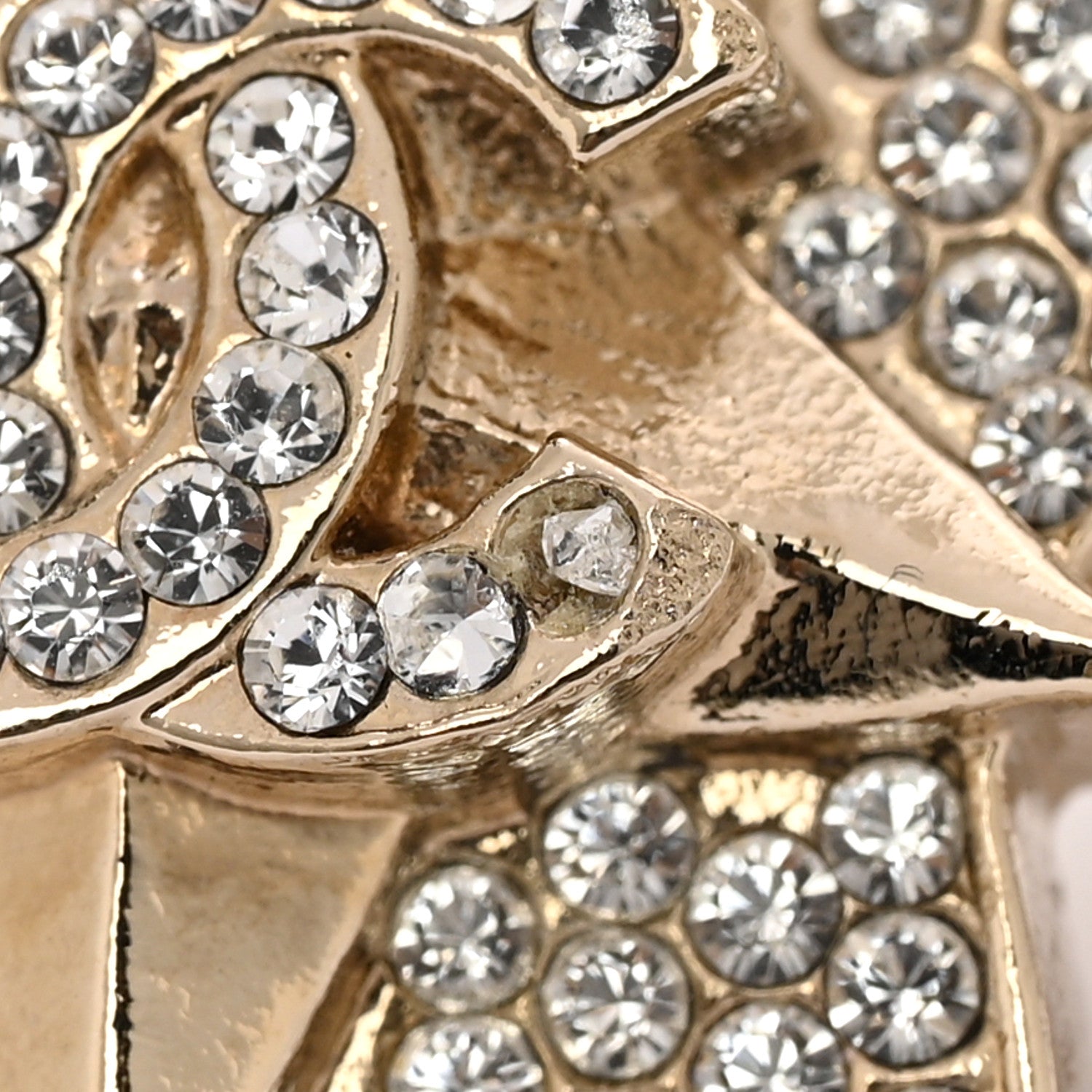 Crystal CC Star Brooch Gold