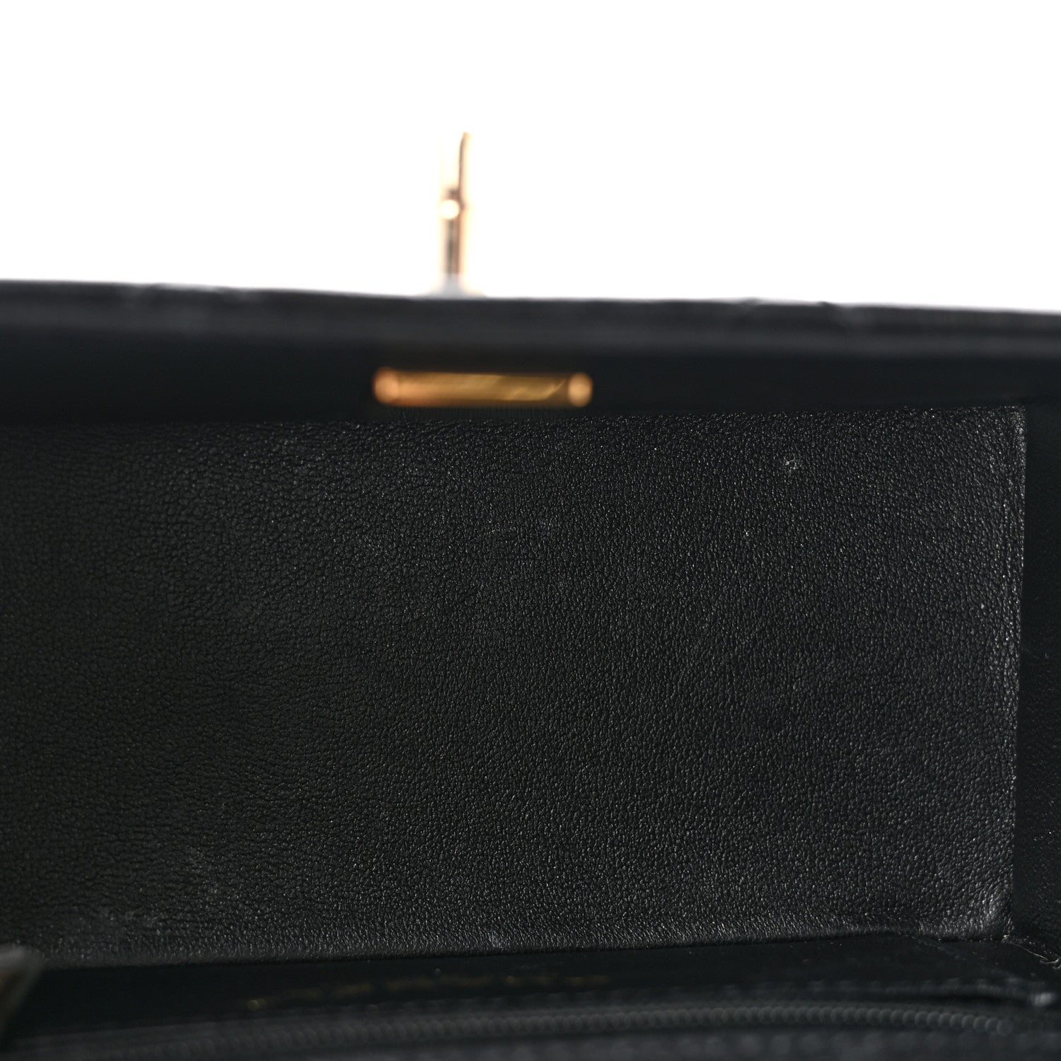 Shiny Calfskin Quilted Top Handle Box Bag Black