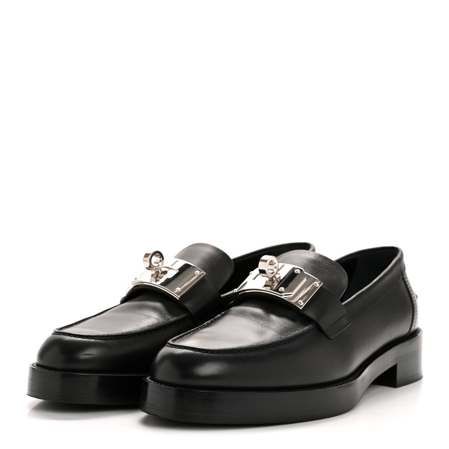 Calfskin Womens Hot Loafer 40 Black