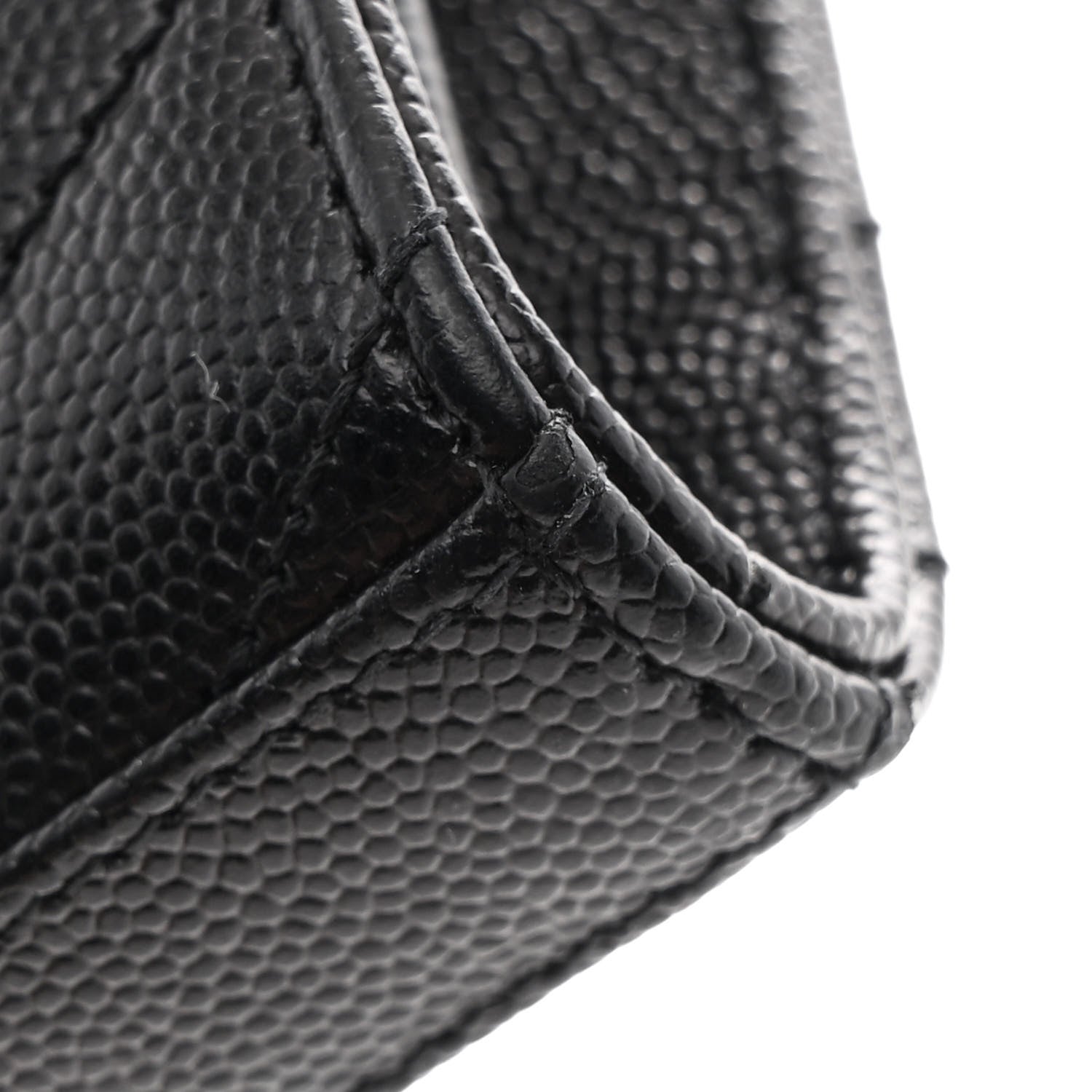 Grain De Poudre Matelasse Chevron Monogram Chain Wallet Black
