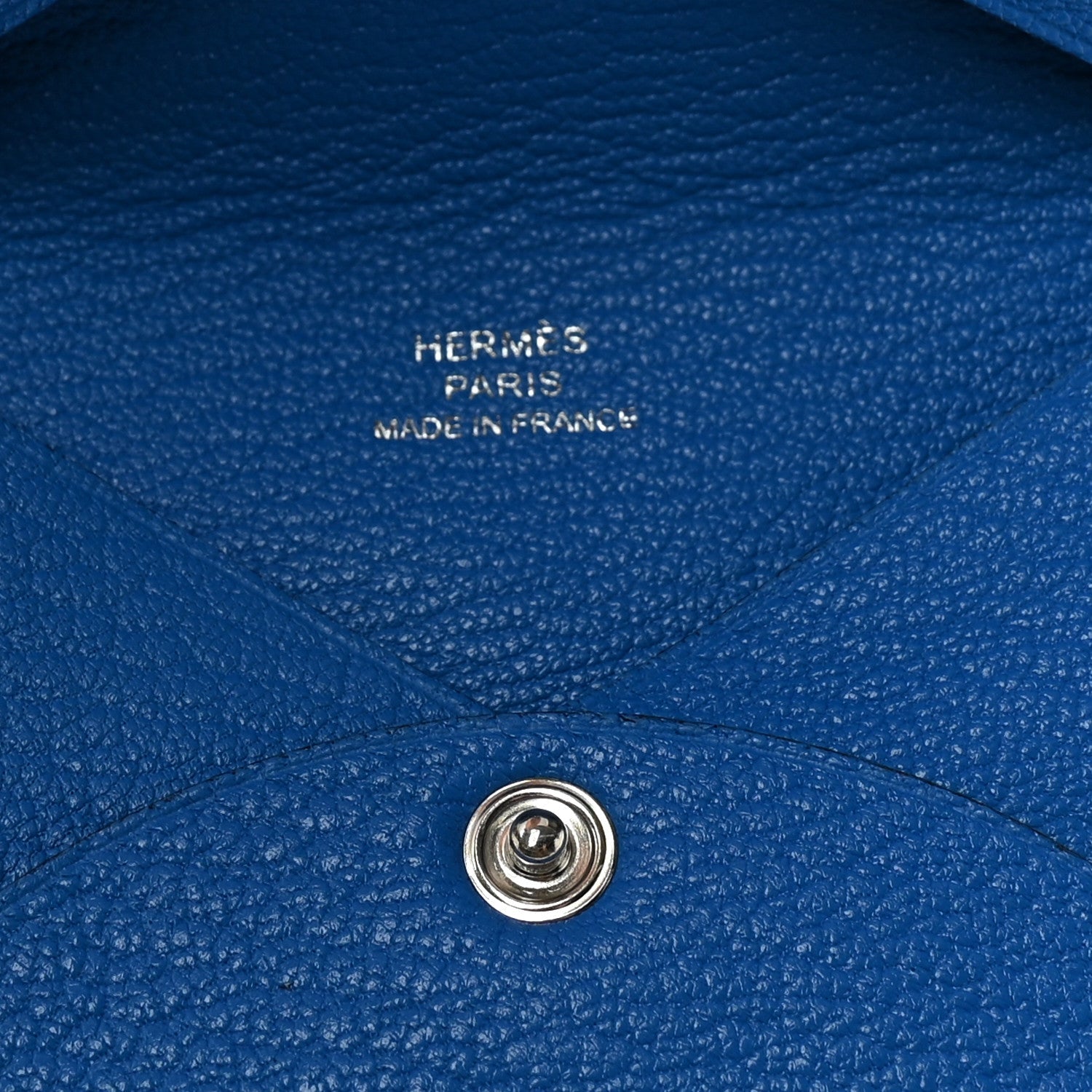 Chevre Mysore Calvi Card Case Bleu Hydra