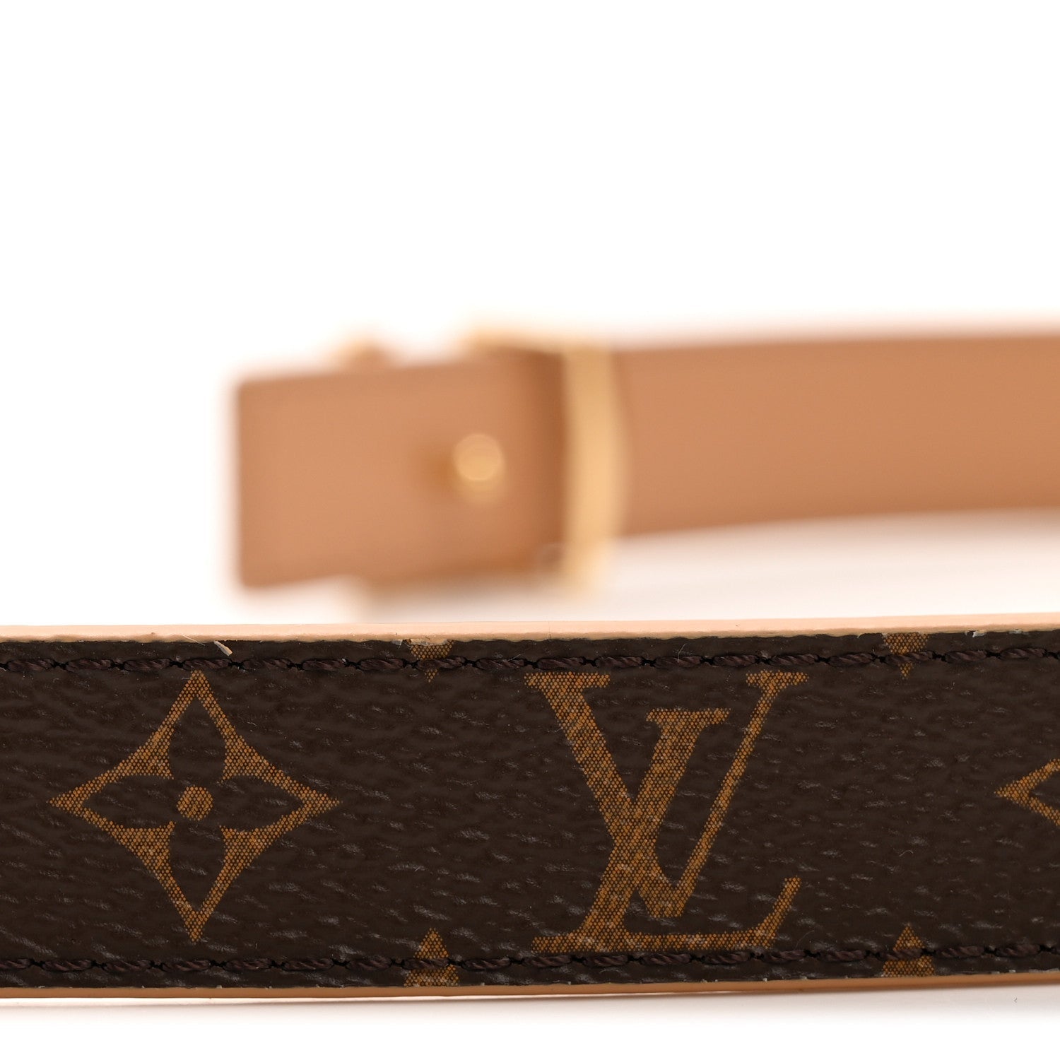 Calfskin Monogram 20mm LV Iconic Reversible Belt 85 34 Arizona Beige