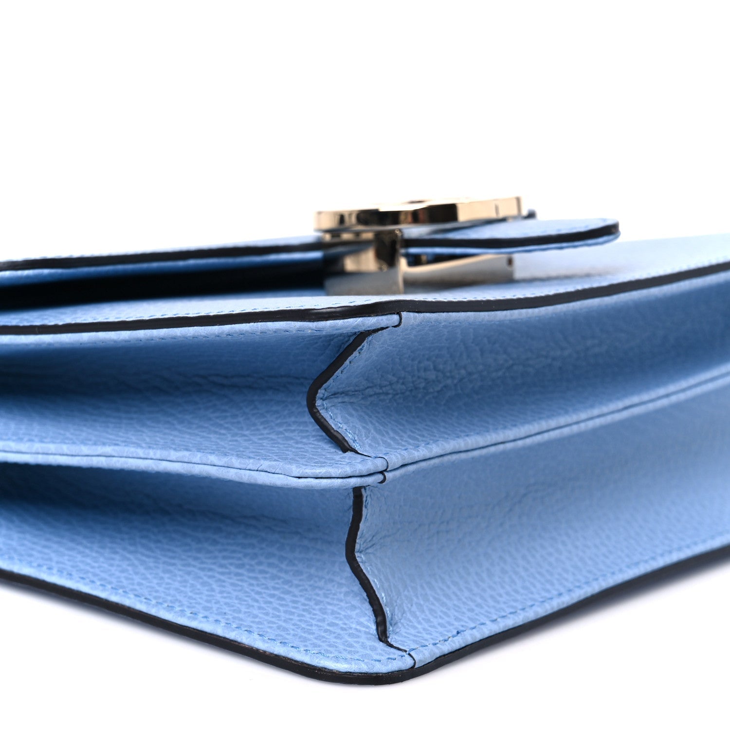 Dollar Calfskin Small Interlocking G Shoulder Bag Mineral Blue