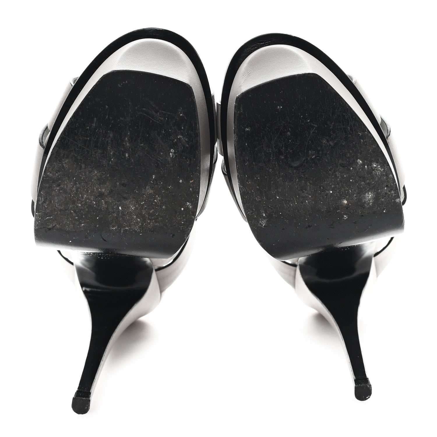 Calfskin Tribute 105 Platform Sandals 38 Grey