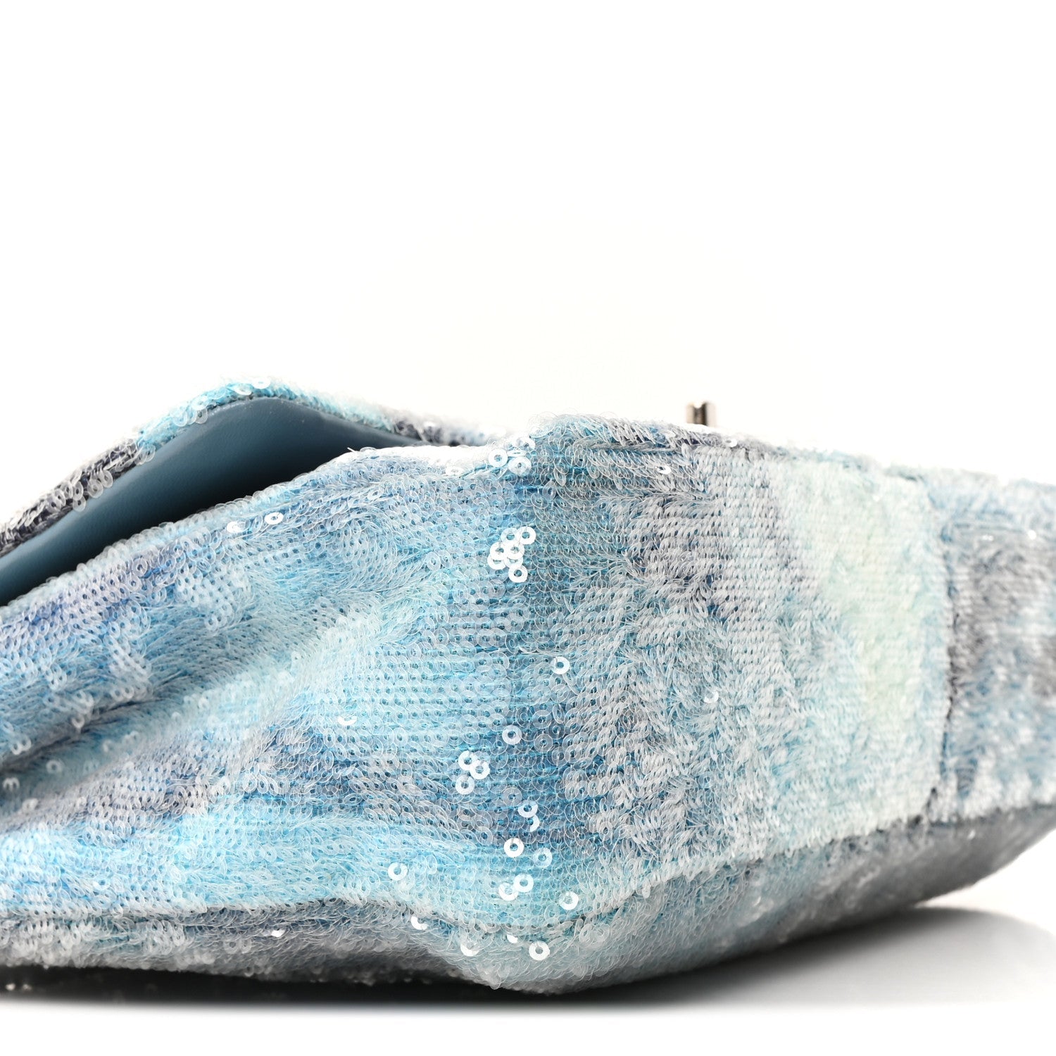 Sequin Large Waterfall Flap Light Blue
