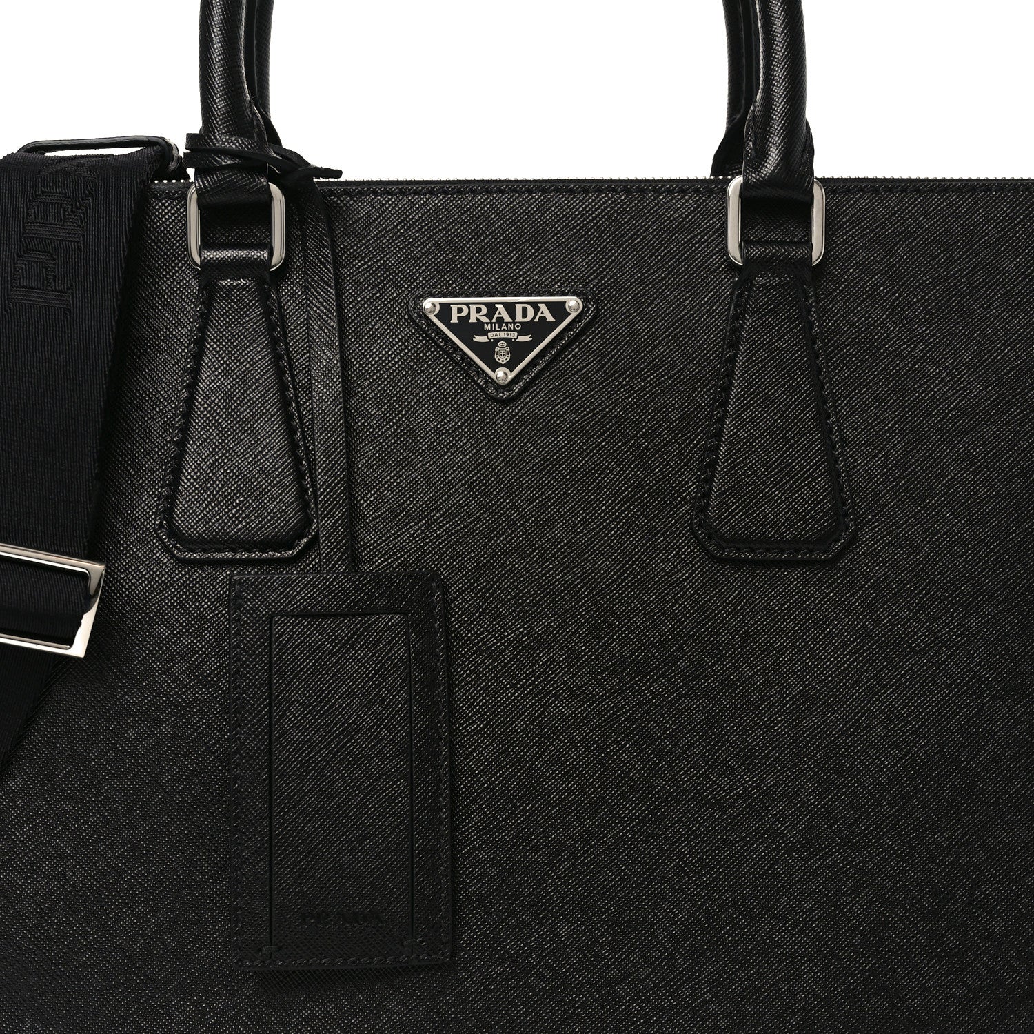 Saffiano Travel Extra Large Galleria Double Zip Tote Black