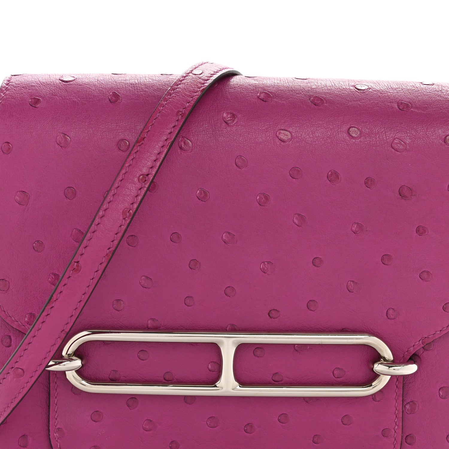 Ostrich Mini Sac Roulis Rose Pourpre
