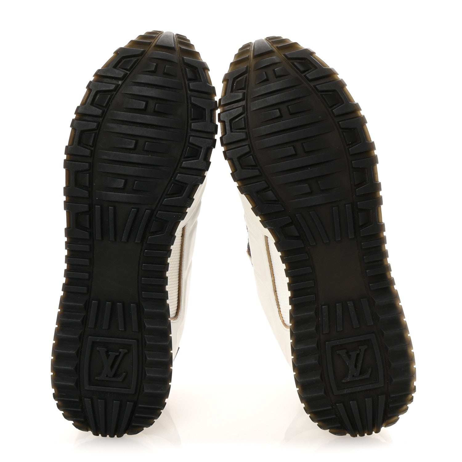 Calfskin Monogram Mesh Run Away Sneakers 37.5 White