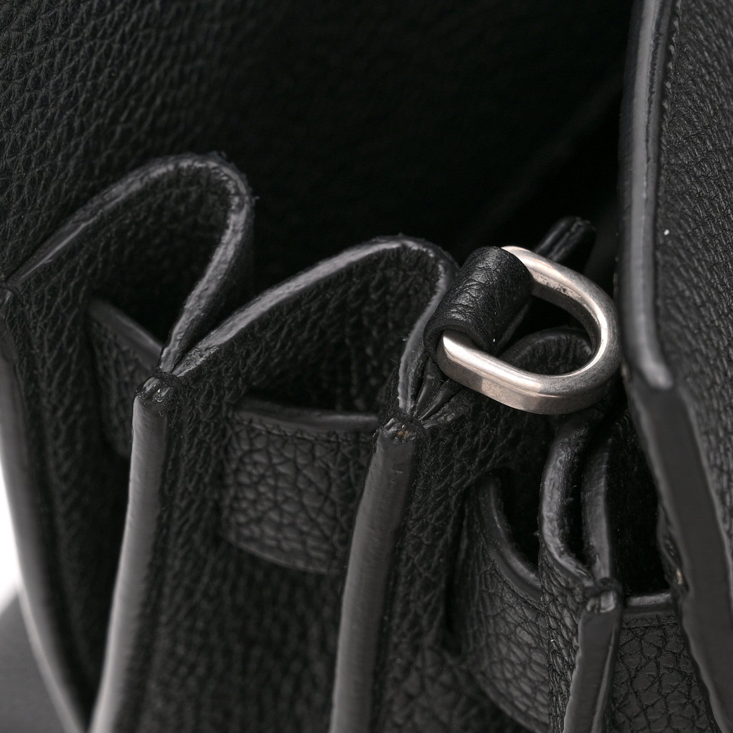 Grained Calfskin Small Supple Sac De Jour Black