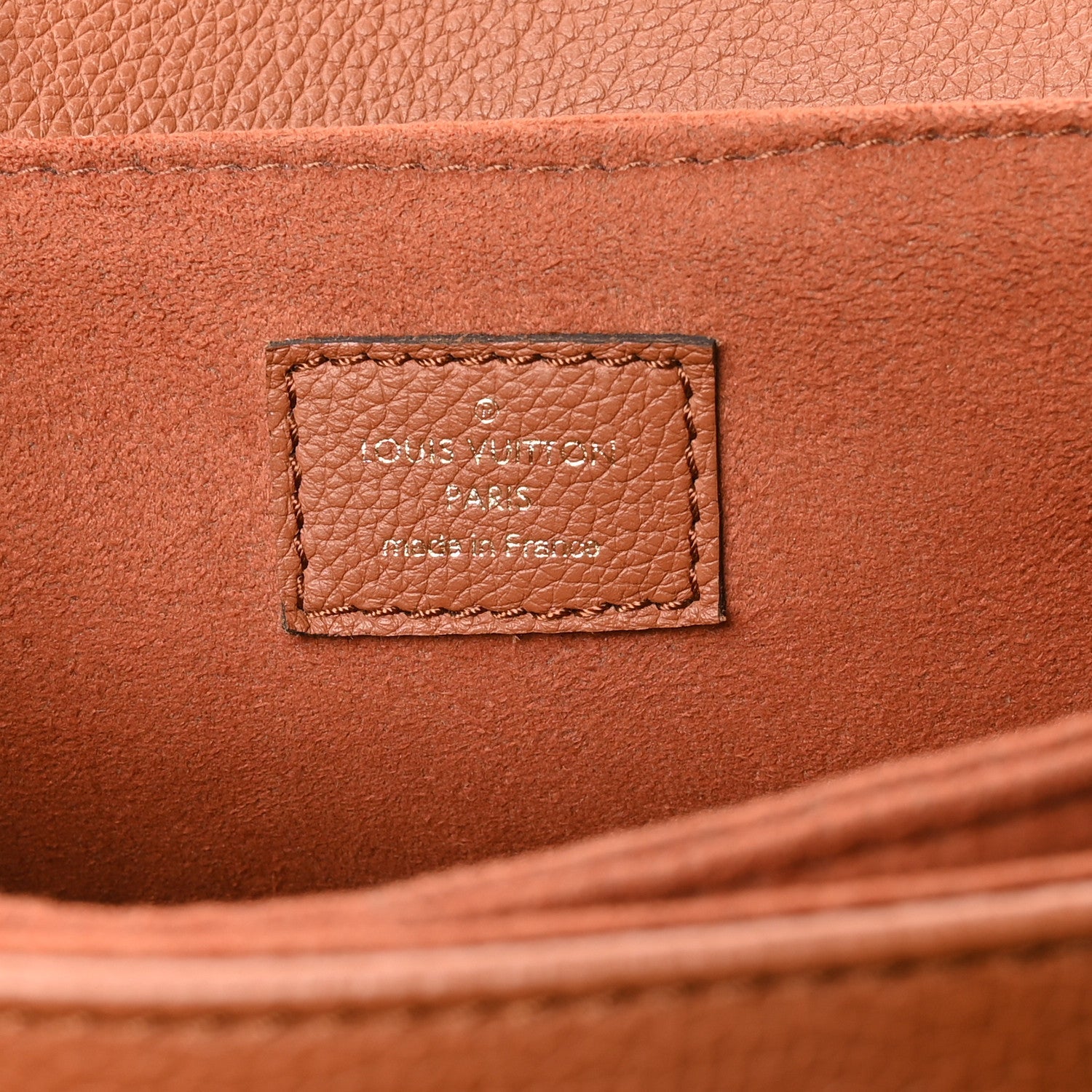 Grained Calfskin Lockme Oxford Cognac