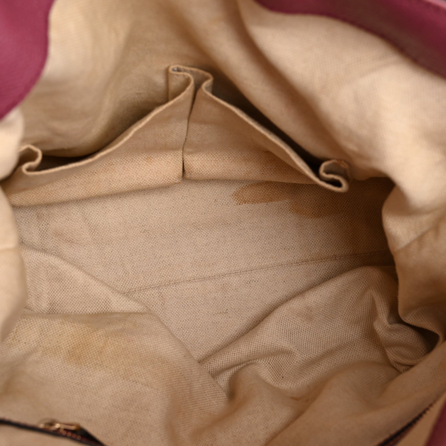 Monogram Medium Bree Foldover Tote Beige Ebony Peonia Flower