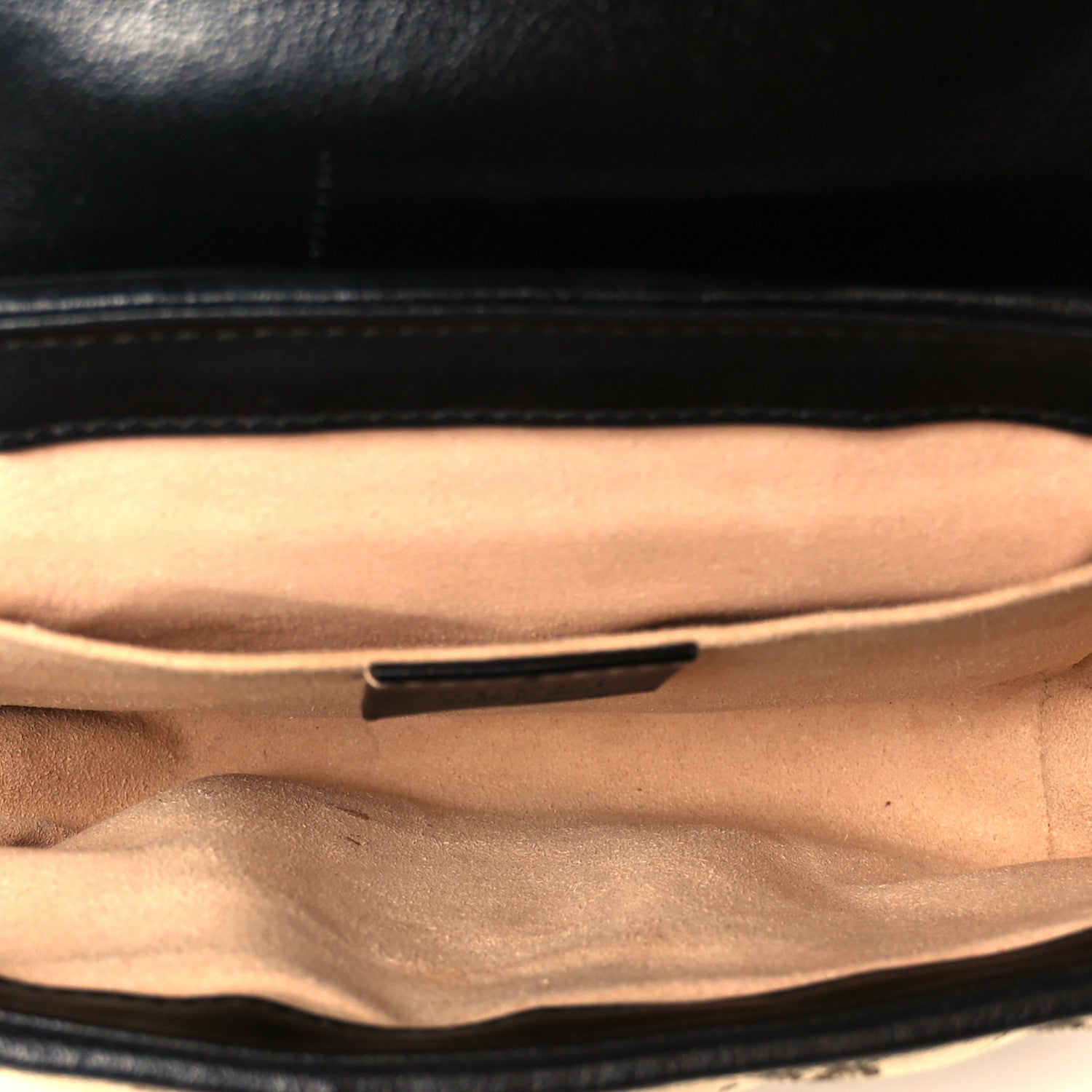 Monogram Matelasse Diagonal Mini GG Marmont Shoulder Bag Beige Black