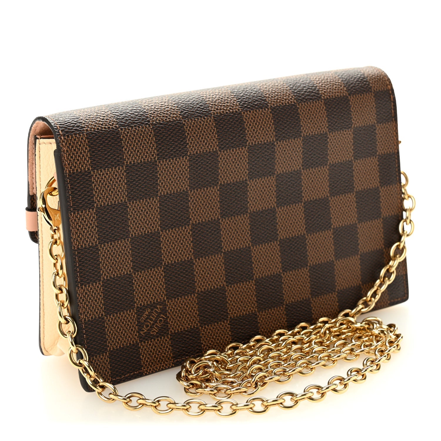 Damier Ebene Vavin Chain Wallet Creme