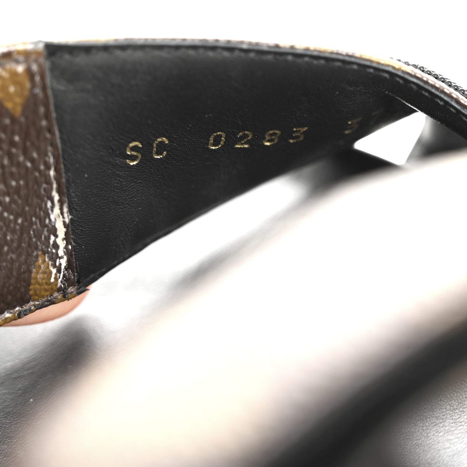 Monogram LV Sunset Comfort Flat Sandals 37.5 Cacao Brown