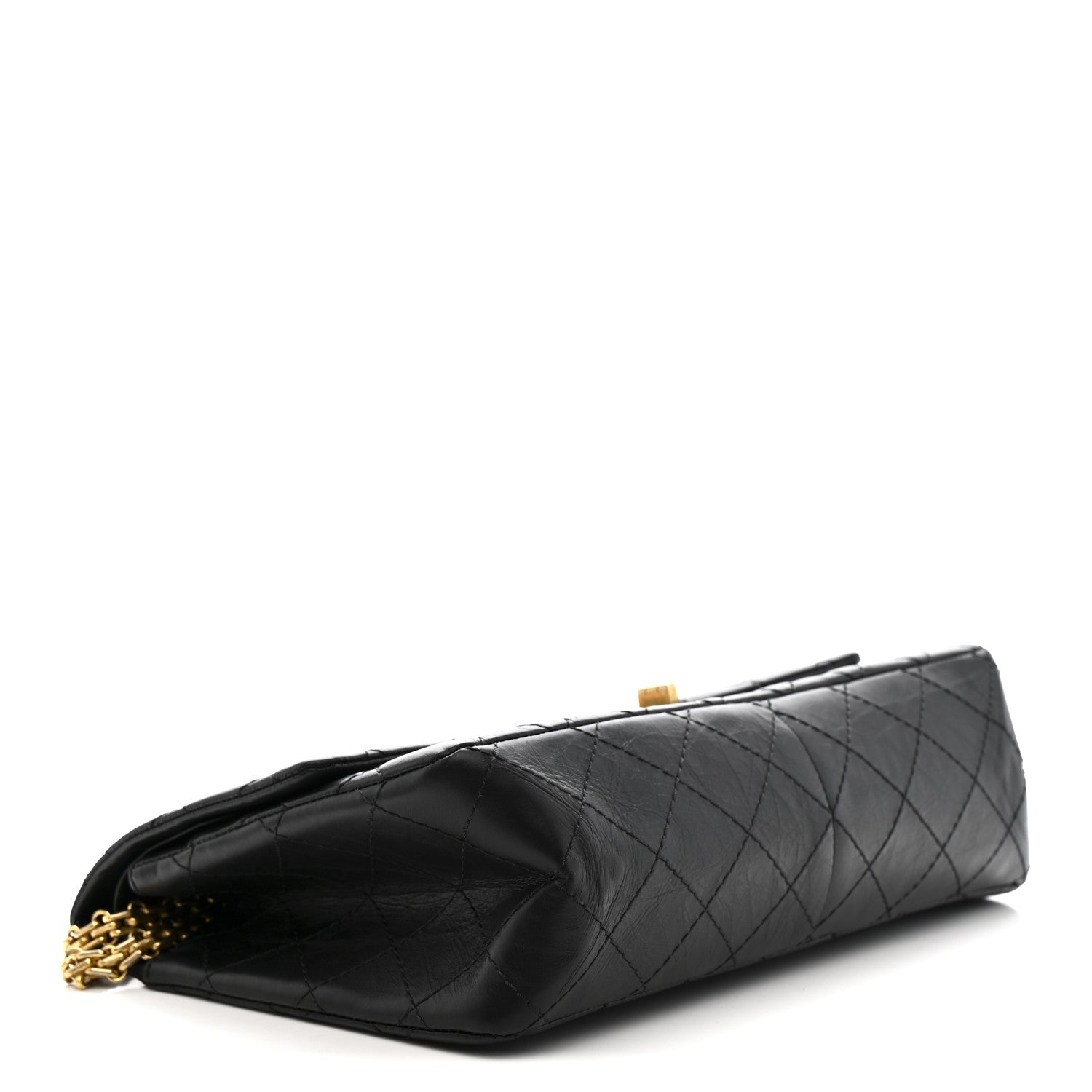 Aged Calfskin Quilted 2.55 Reissue 226 Flap Black