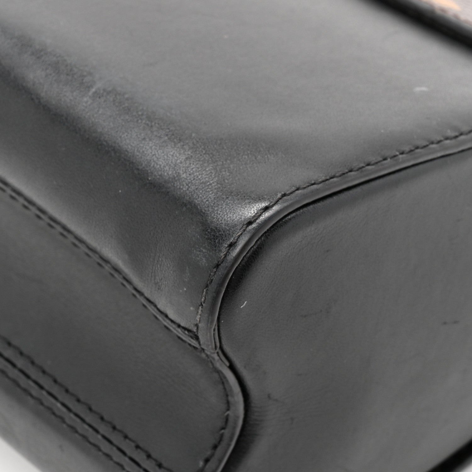 Veau Satin Monogram Twist Shoulder Bag MM Black