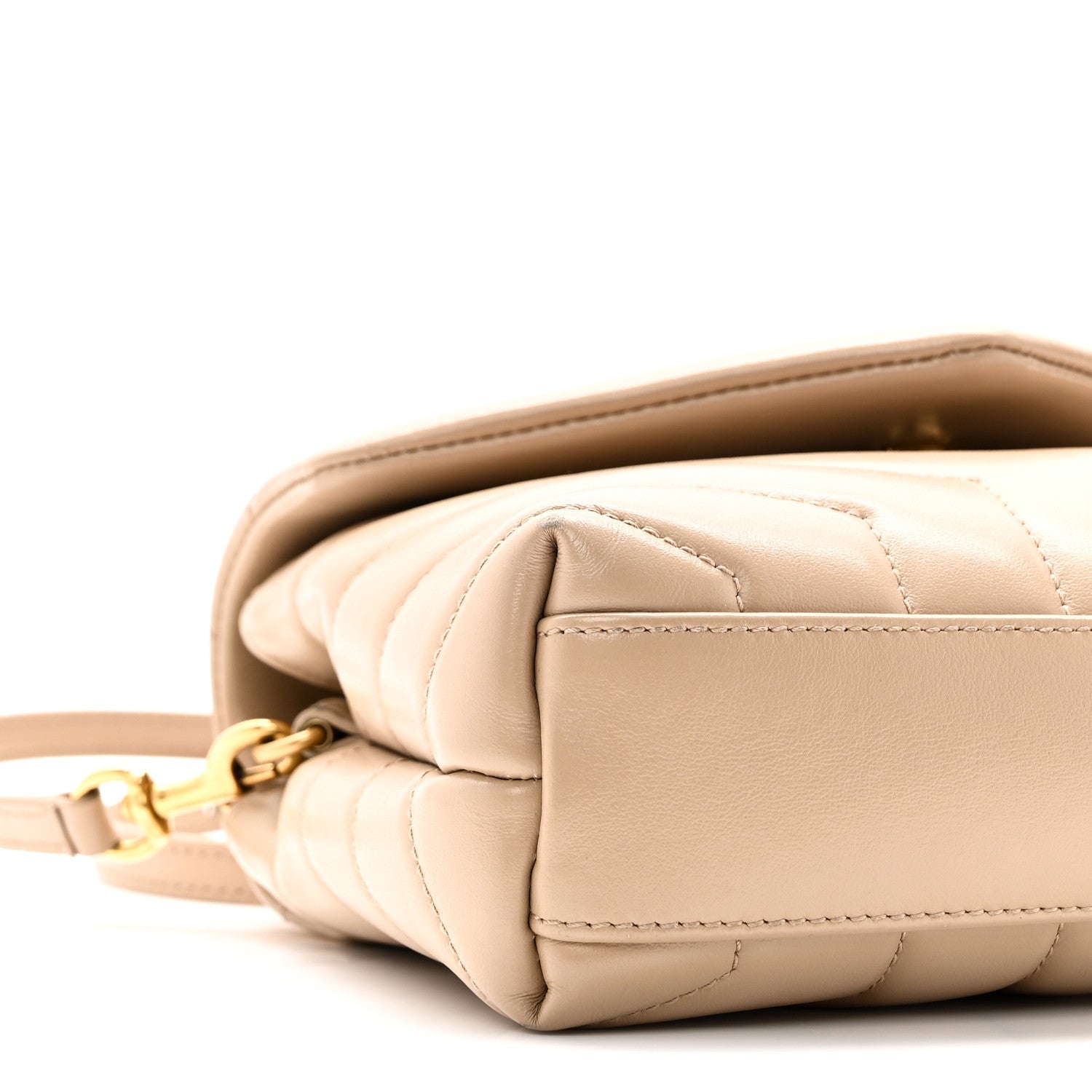 Calfskin Y Quilted Monogram Toy Loulou Crossbody Bag Dark Beige