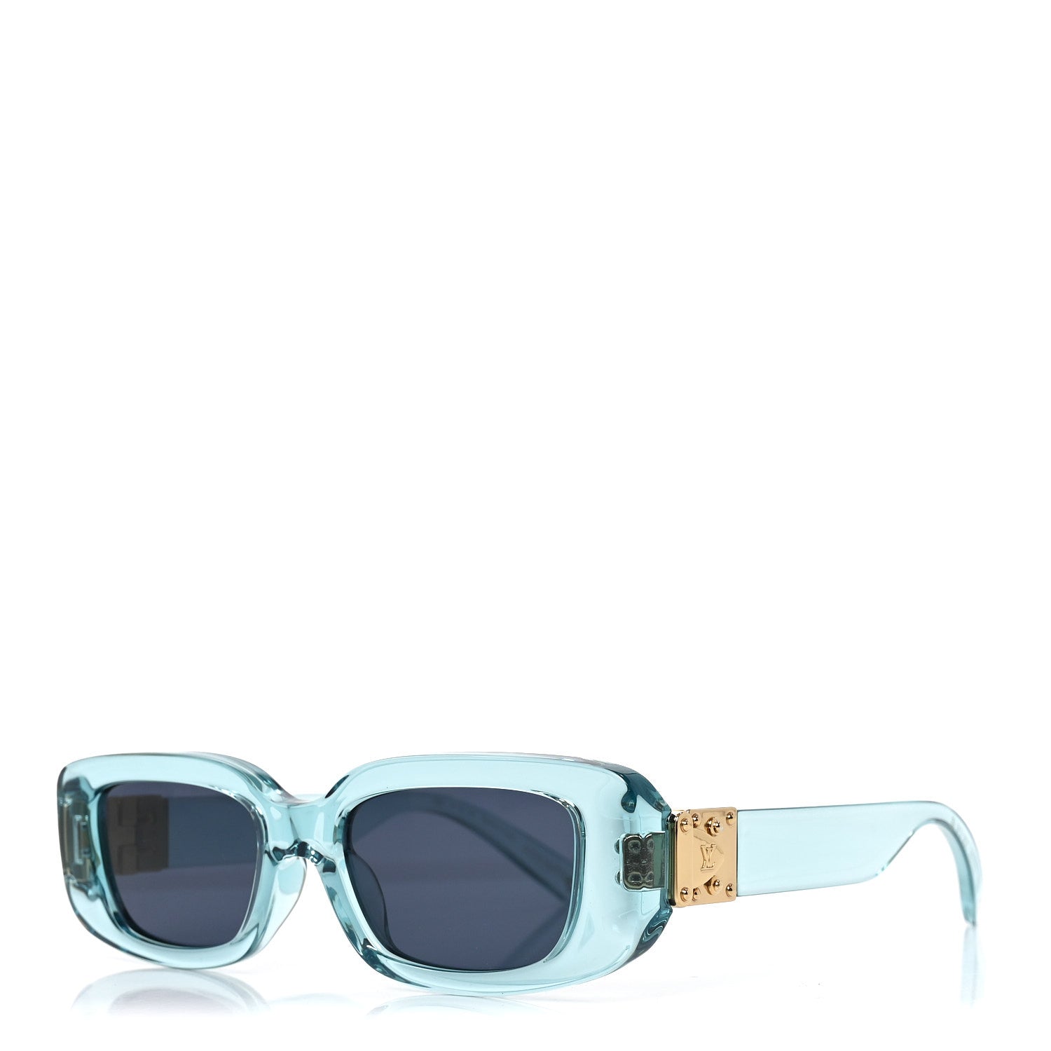 Acetate S Lock Cat Eye Sunglasses Z2818W Crystal Blue