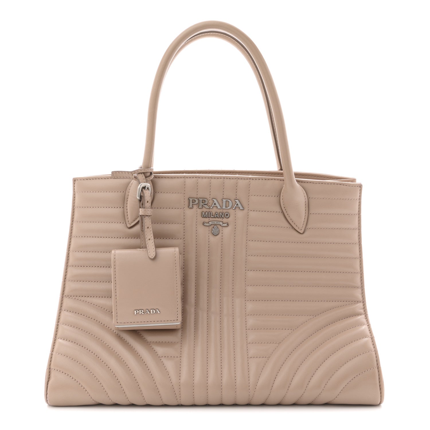 Soft Calfskin Impunture Diagramme Tote Cipria